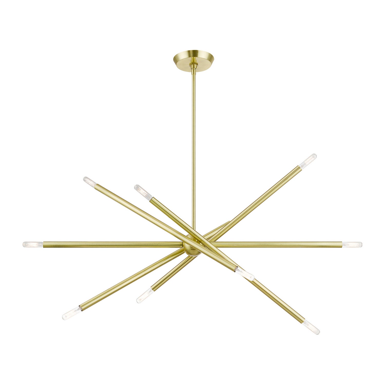 Livex Lighting - 46777-12 - Ten Light Linear Chandelier - Soho - Satin Brass