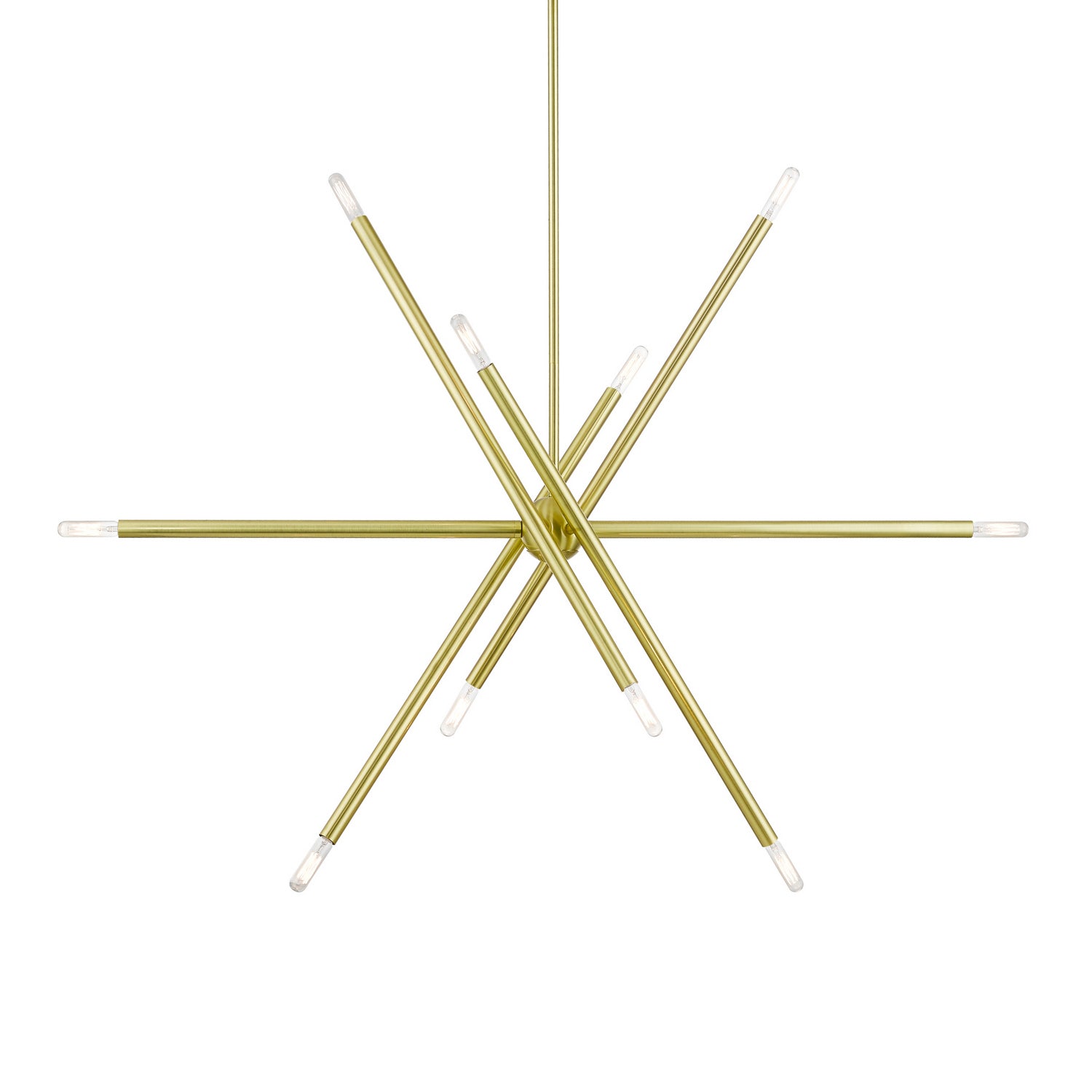 Livex Lighting - 46777-12 - Ten Light Linear Chandelier - Soho - Satin Brass
