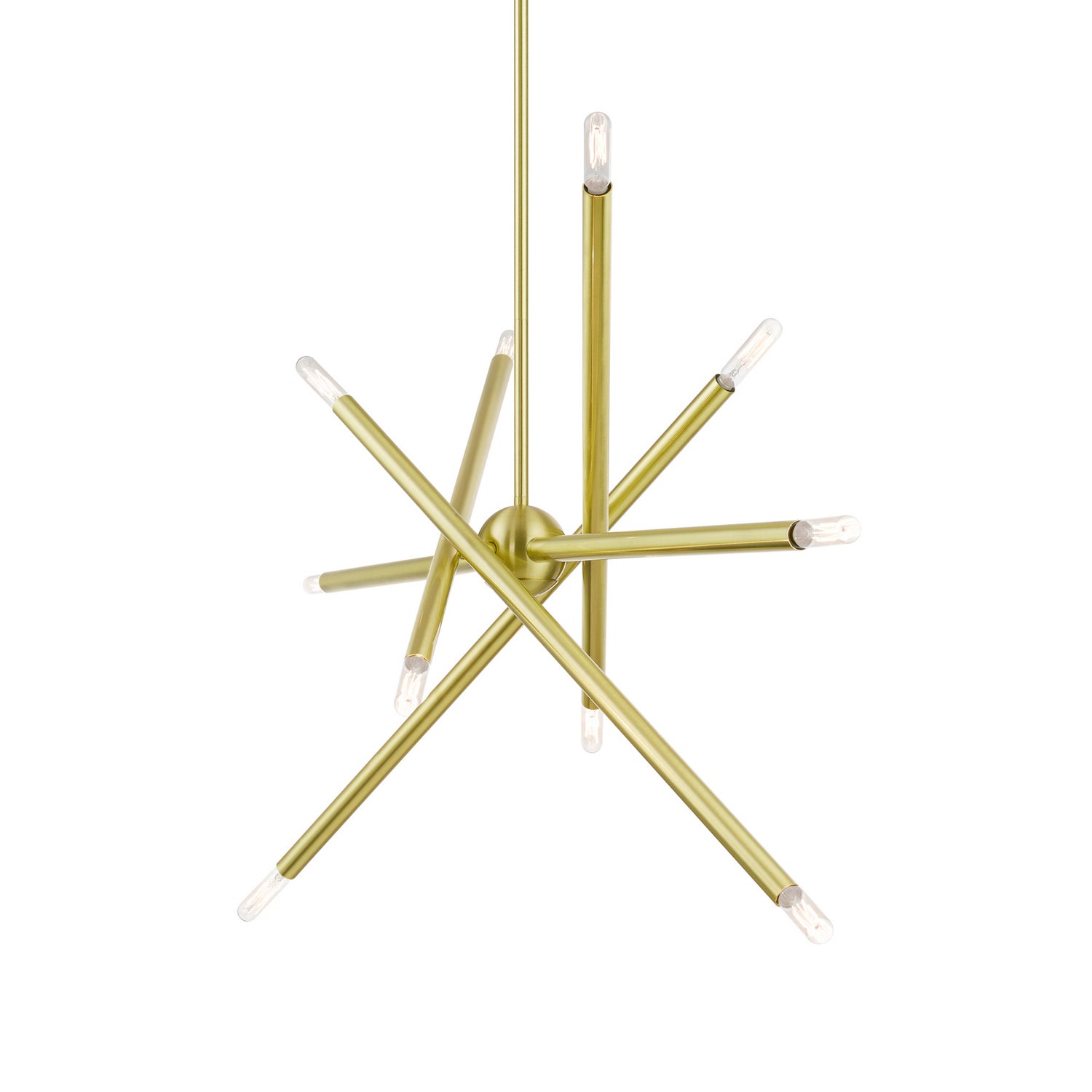 Livex Lighting - 46777-12 - Ten Light Linear Chandelier - Soho - Satin Brass