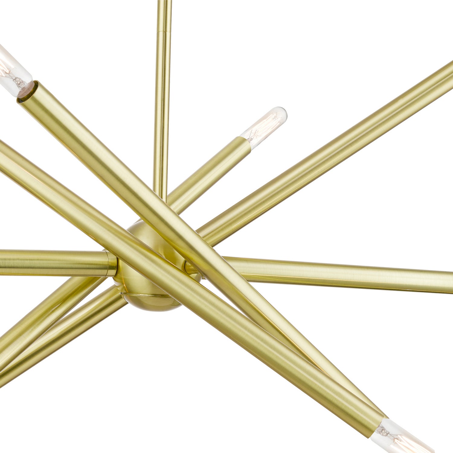 Livex Lighting - 46777-12 - Ten Light Linear Chandelier - Soho - Satin Brass