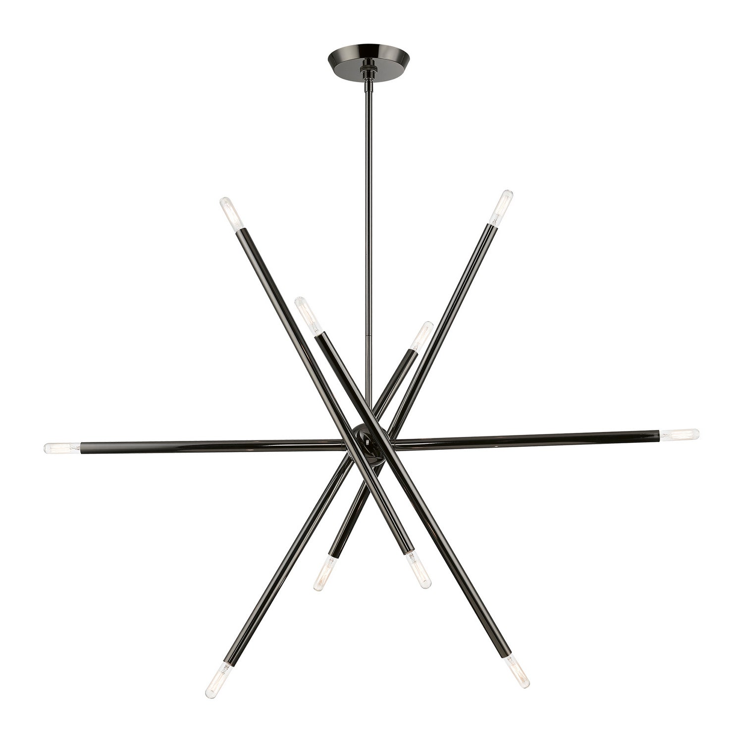 Livex Lighting - 46777-46 - Ten Light Linear Chandelier - Soho - Black Chrome