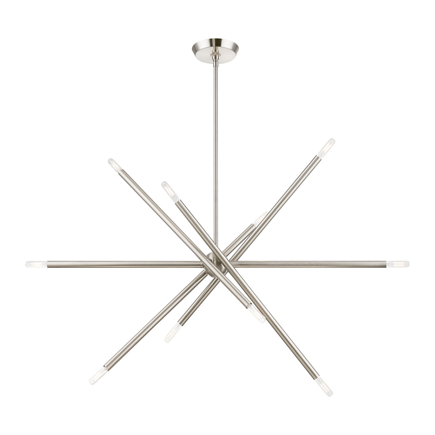 Livex Lighting - 46777-91 - Ten Light Linear Chandelier - Soho - Brushed Nickel