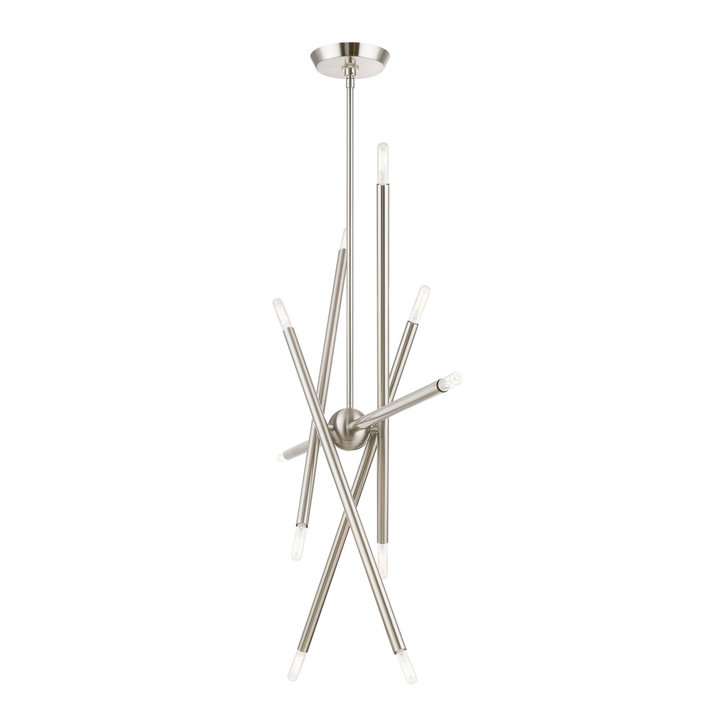 Livex Lighting - 46777-91 - Ten Light Linear Chandelier - Soho - Brushed Nickel
