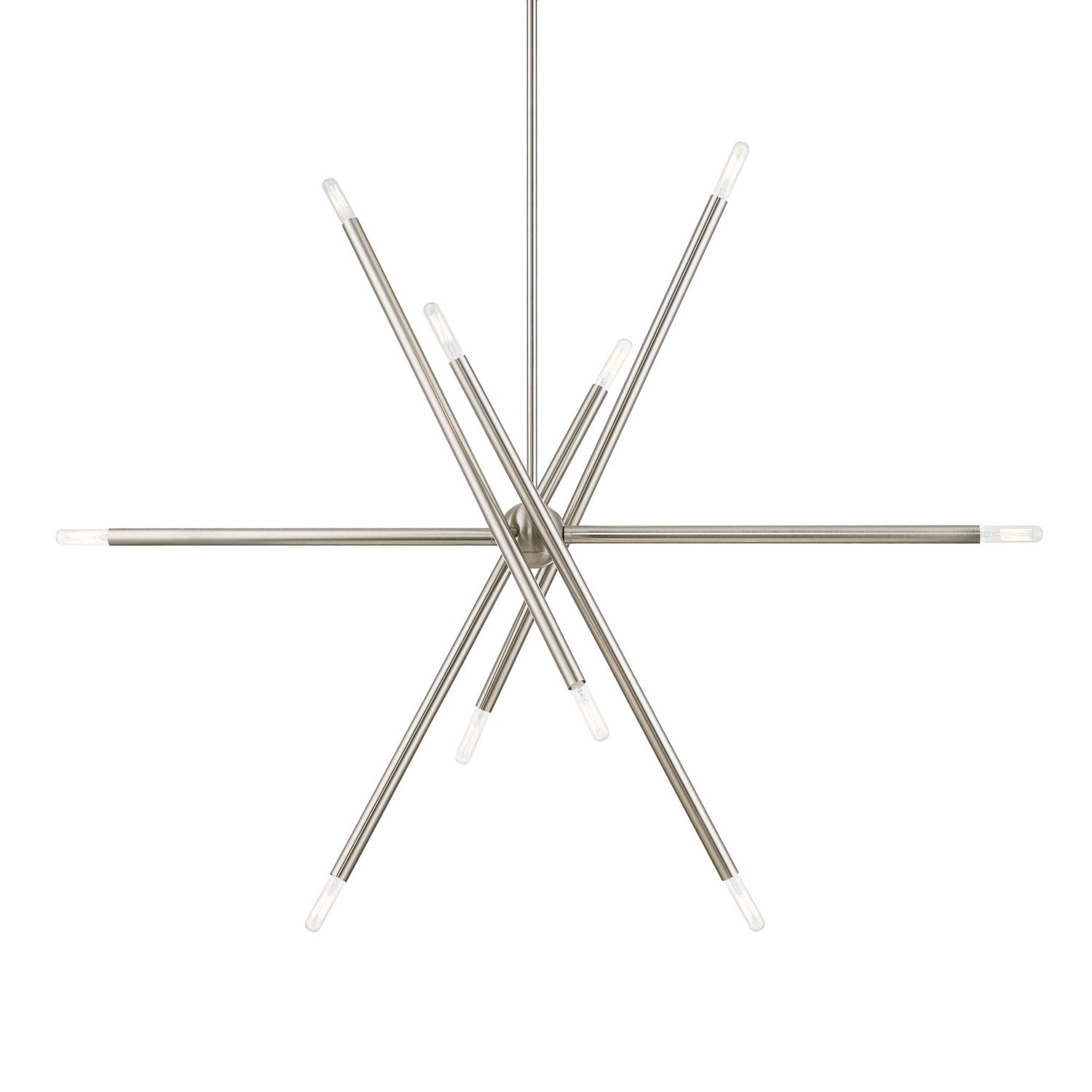Livex Lighting - 46777-91 - Ten Light Linear Chandelier - Soho - Brushed Nickel