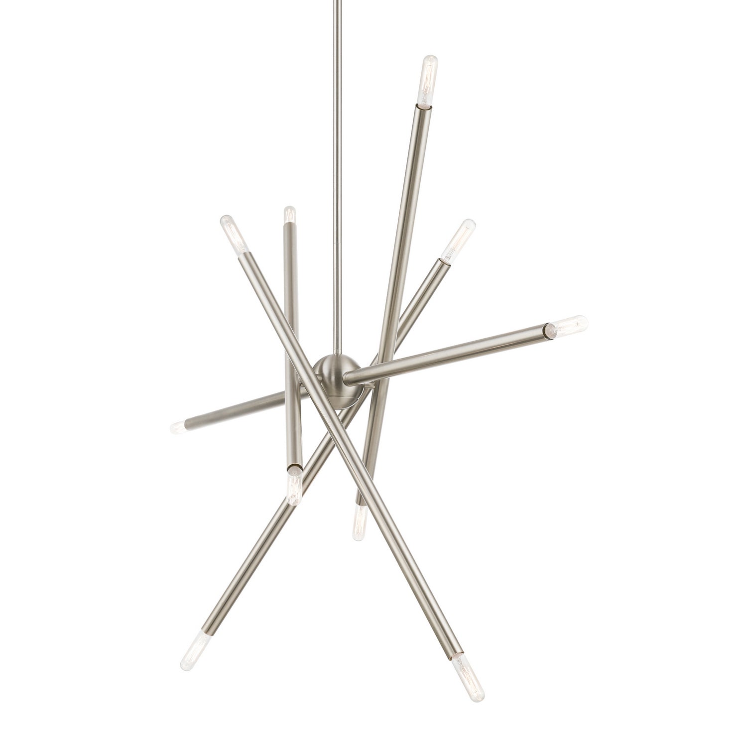 Livex Lighting - 46777-91 - Ten Light Linear Chandelier - Soho - Brushed Nickel