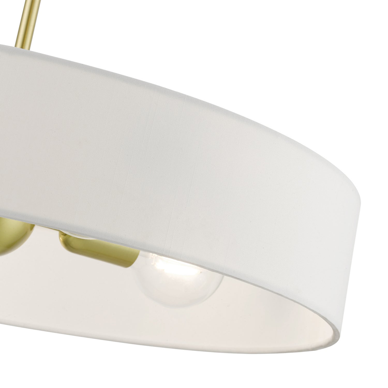 Livex Lighting - 46924-12 - Four Light Pendant - Venlo - Satin Brass w/Shiny White