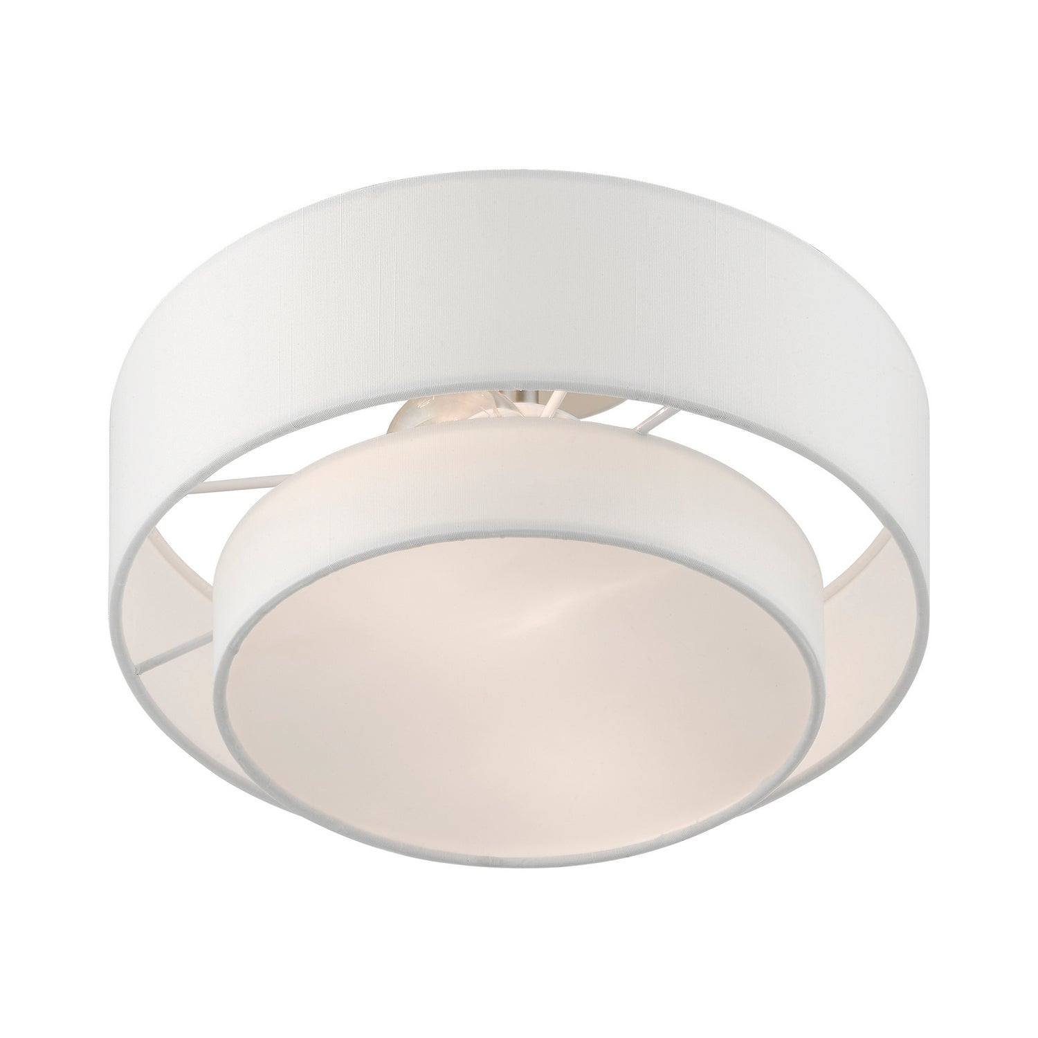 Livex Lighting - 47151-91 - Two Light Semi-Flush Mount - Meridian - Brushed Nickel