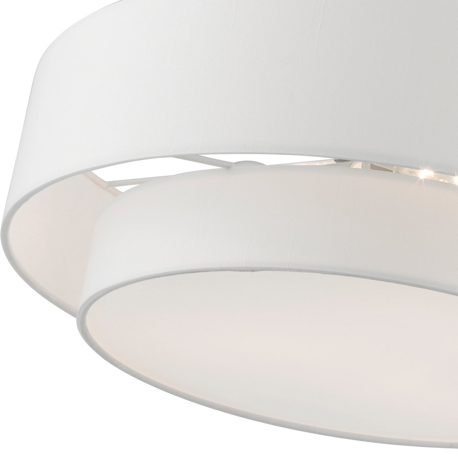 Livex Lighting - 47154-91 - Three Light Semi-Flush Mount - Meridian - Brushed Nickel