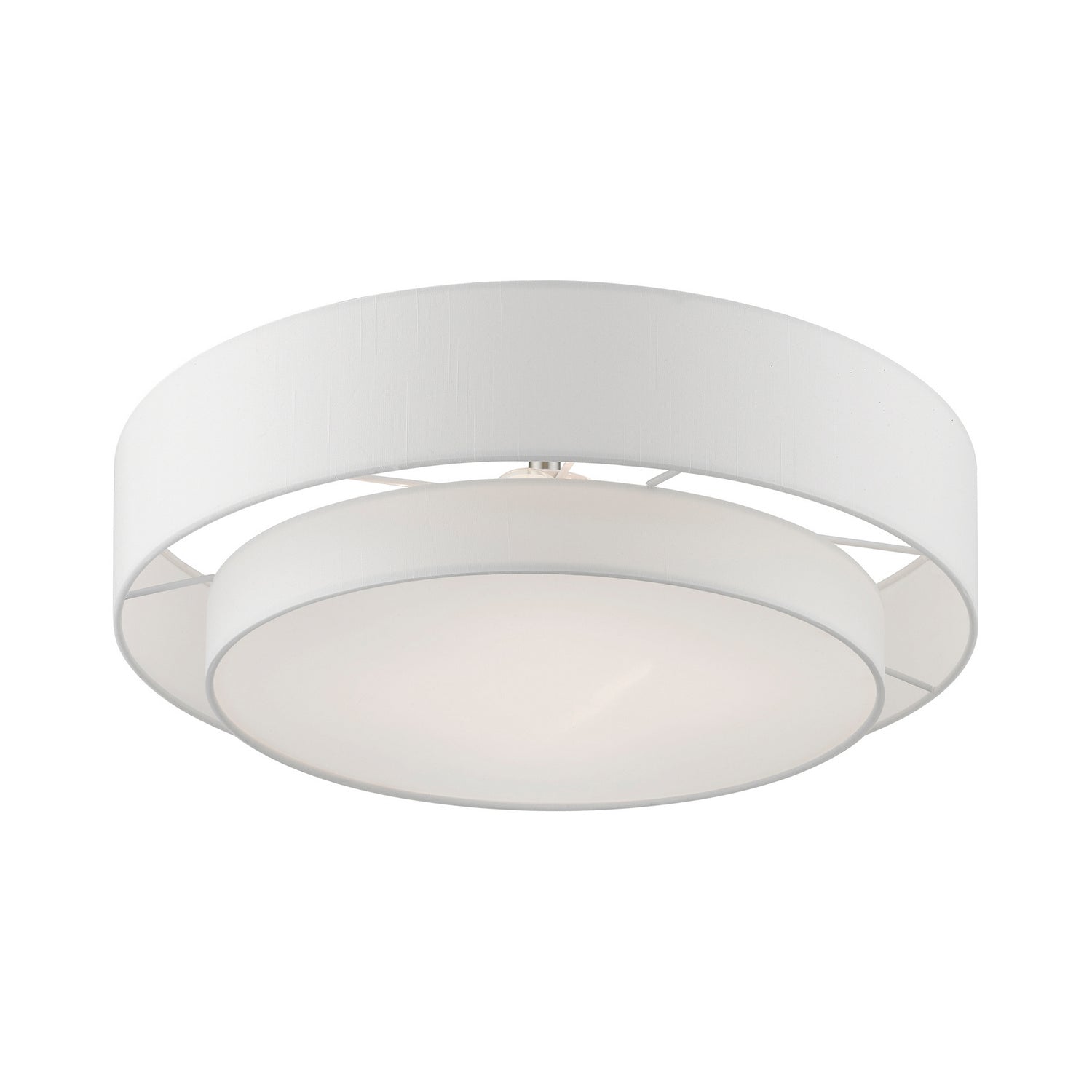 Livex Lighting - 47155-91 - Four Light Semi-Flush Mount - Meridian - Brushed Nickel