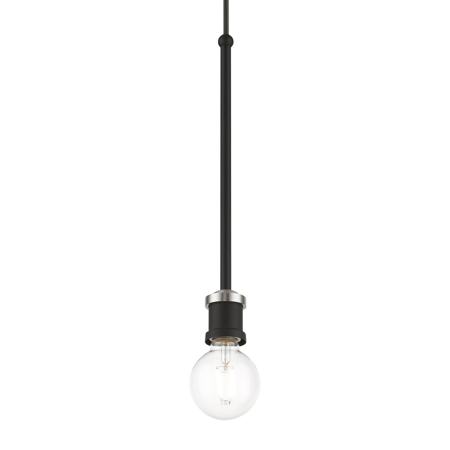 Livex Lighting - 47161-04 - One Light Pendant - Lansdale - Black w/Brushed Nickel