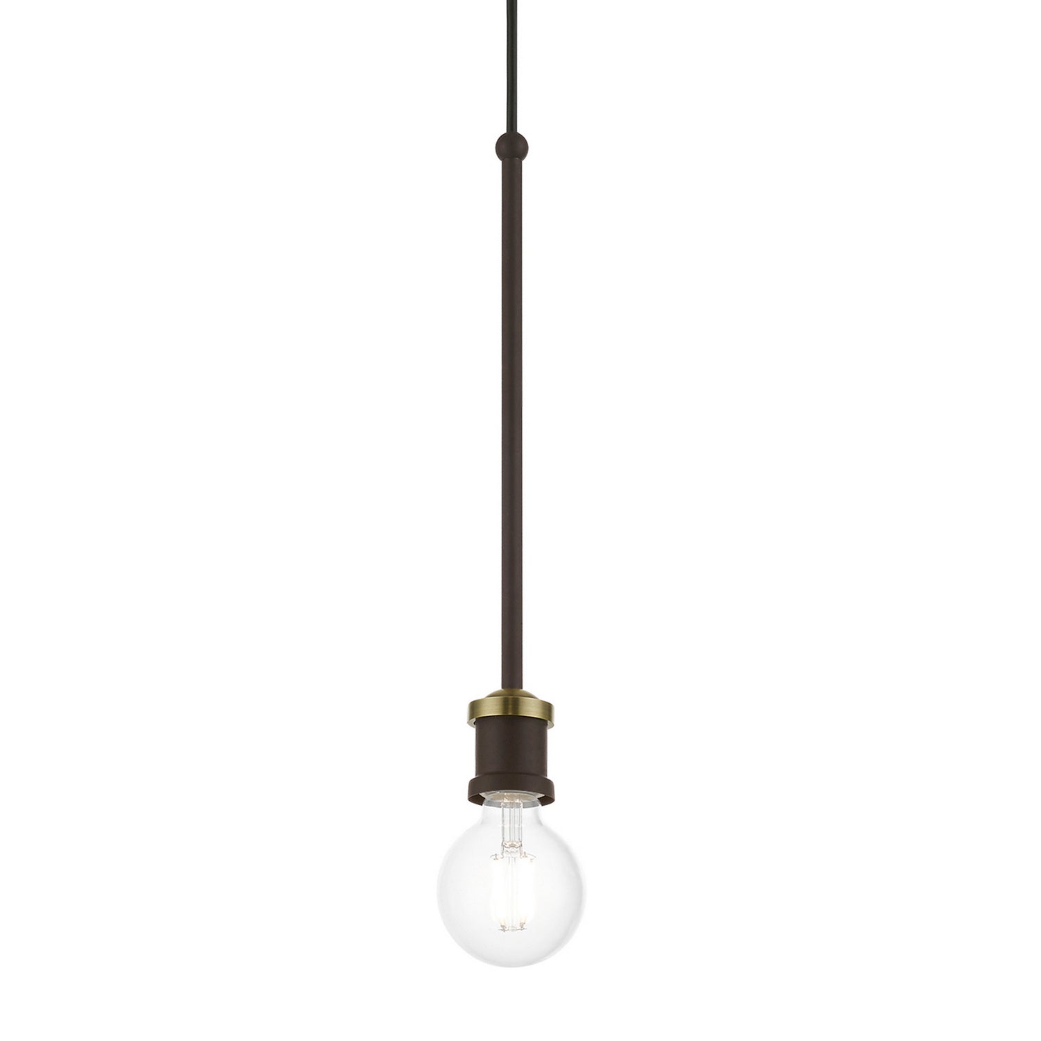 Livex Lighting - 47161-07 - One Light Pendant - Lansdale - Bronze w/Antique Brass