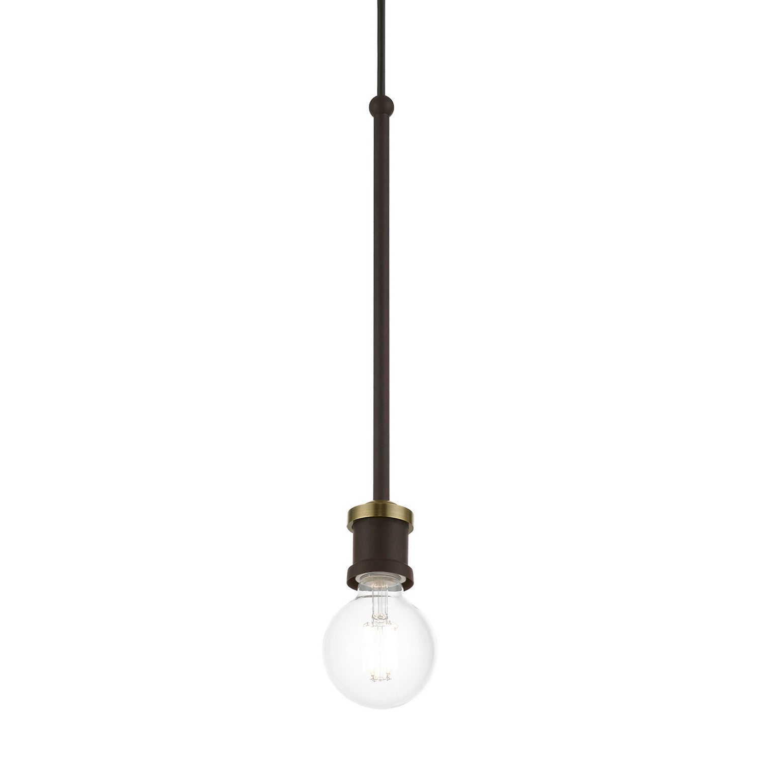 Livex Lighting - 47161-07 - One Light Pendant - Lansdale - Bronze w/Antique Brass