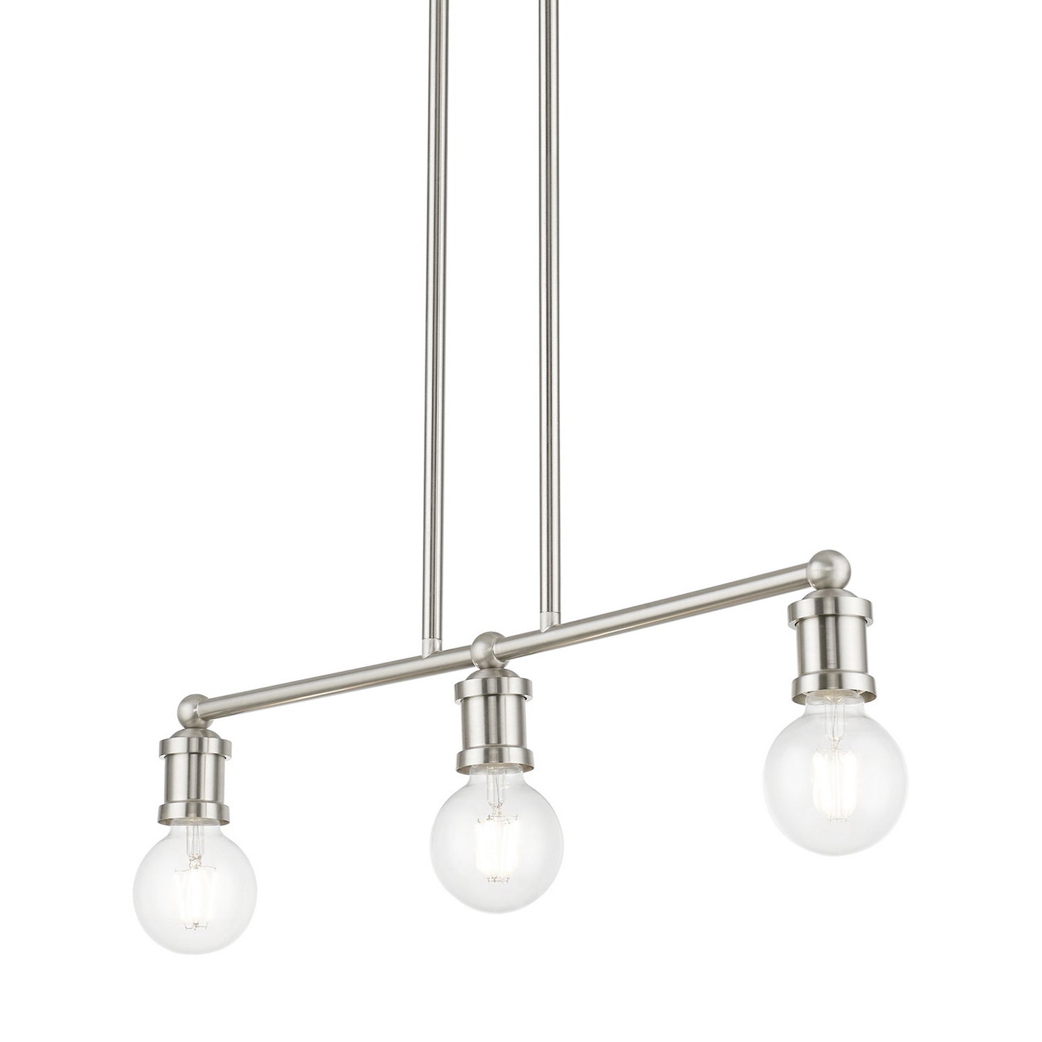 Livex Lighting - 47163-91 - Three Light Linear Chandelier - Lansdale - Brushed Nickel
