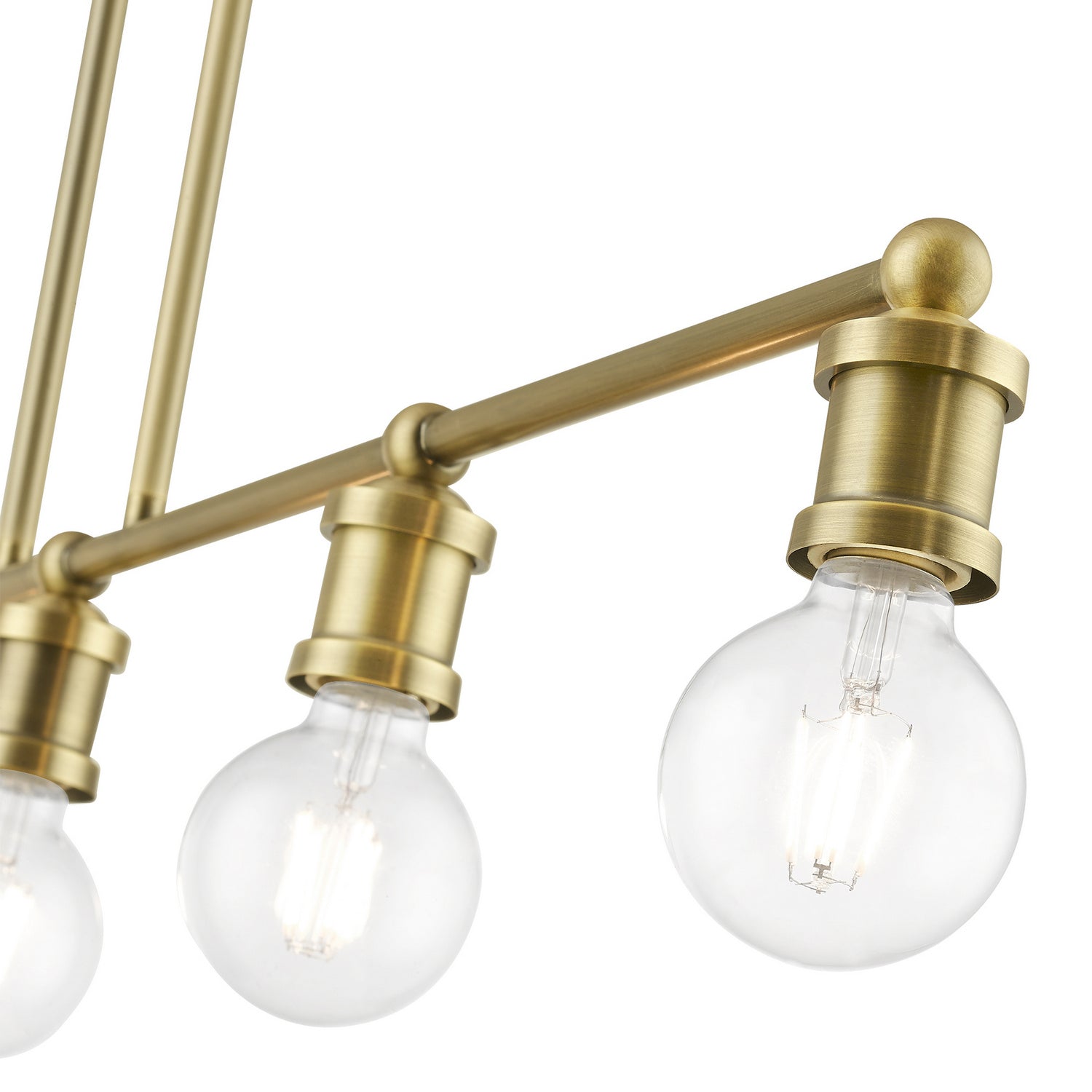 Livex Lighting - 47165-01 - Five Light Linear Chandelier - Lansdale - Antique Brass