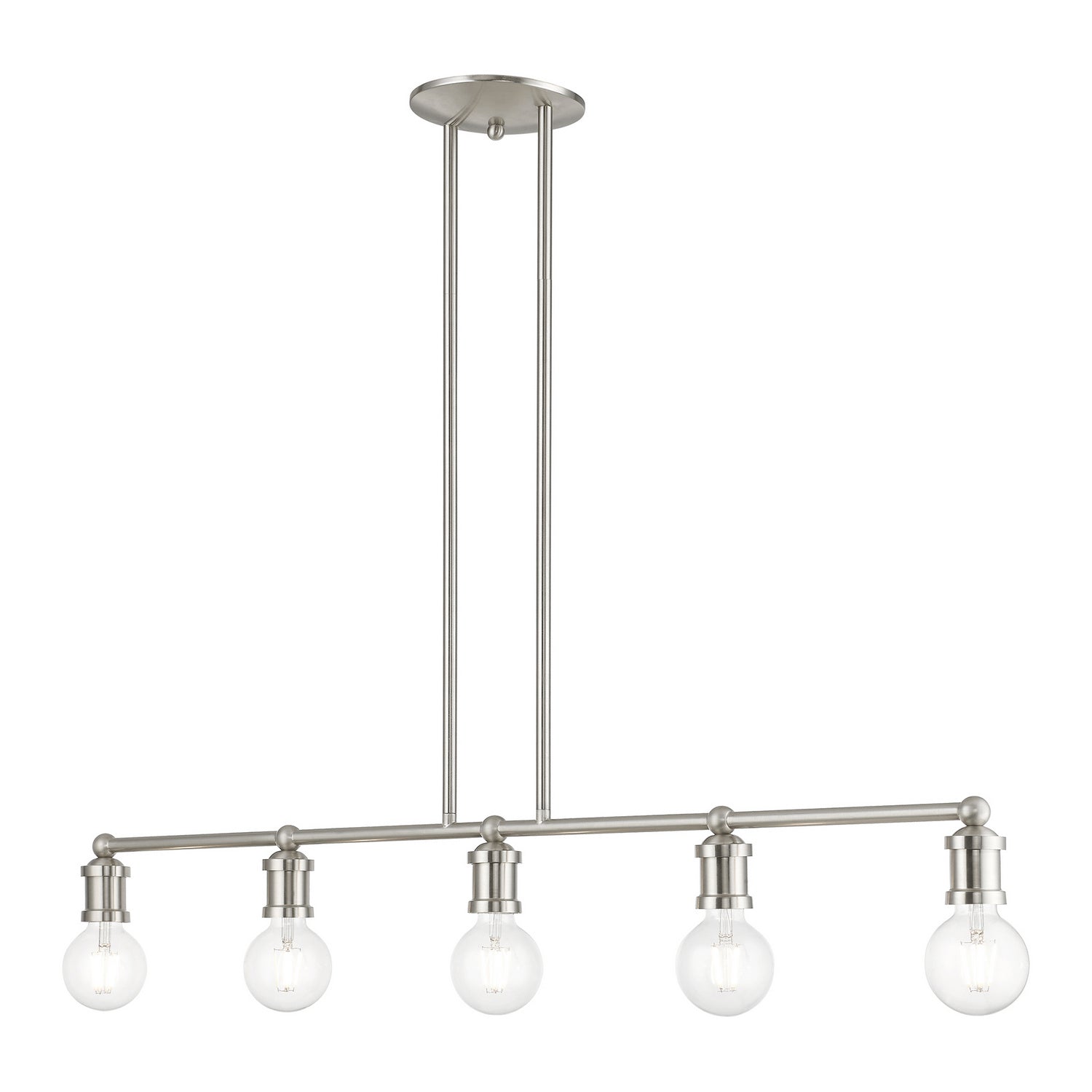 Livex Lighting - 47165-91 - Five Light Linear Chandelier - Lansdale - Brushed Nickel