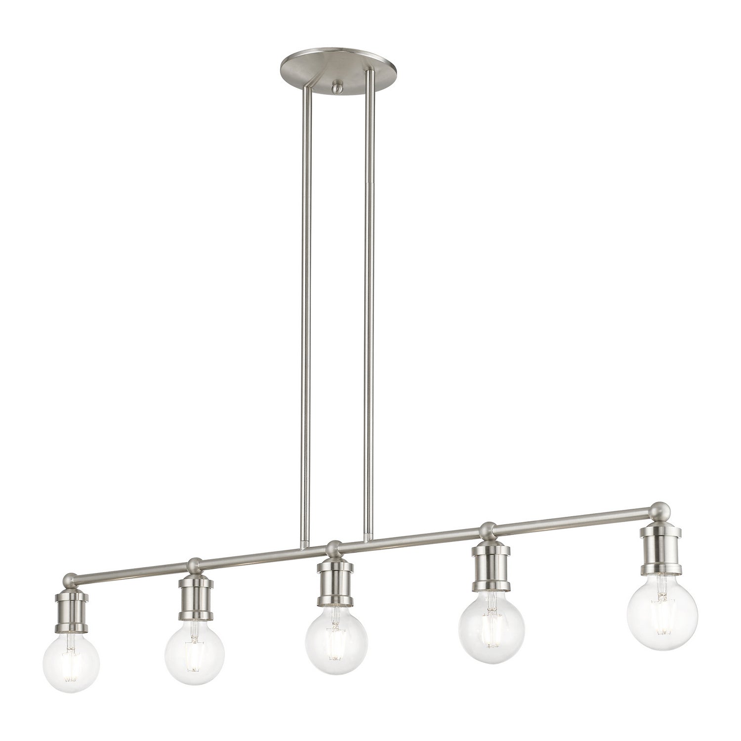 Livex Lighting - 47165-91 - Five Light Linear Chandelier - Lansdale - Brushed Nickel