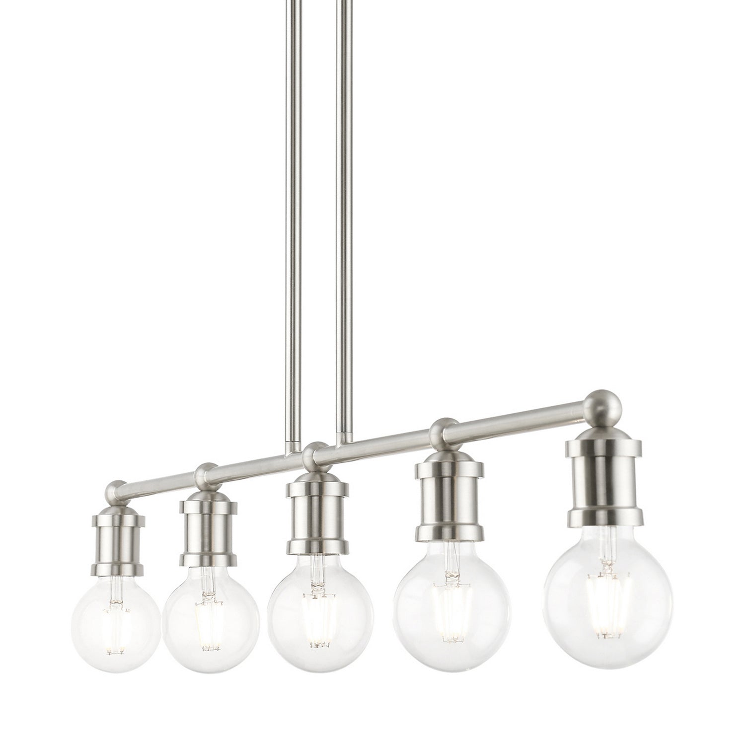 Livex Lighting - 47165-91 - Five Light Linear Chandelier - Lansdale - Brushed Nickel