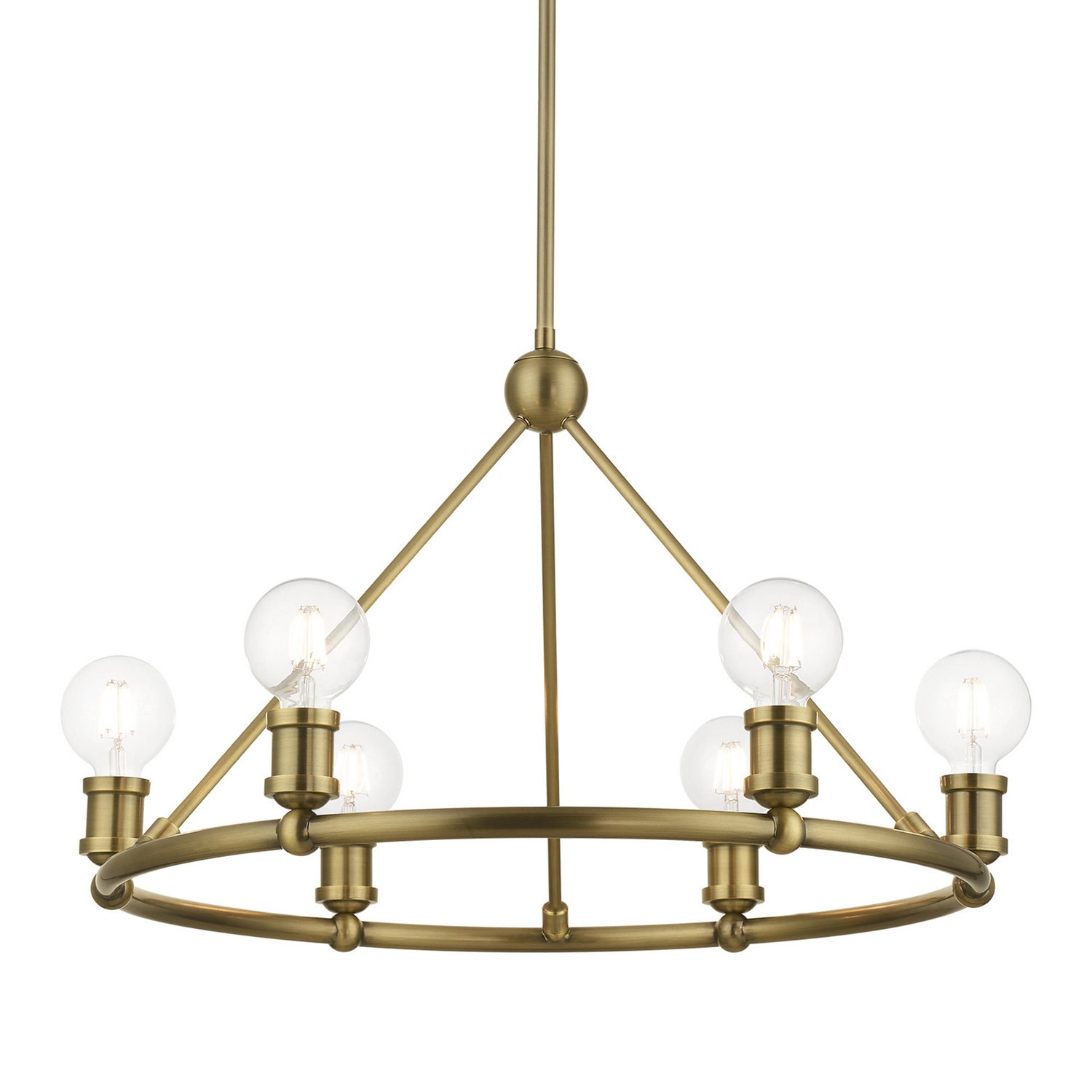 Livex Lighting - 47166-01 - Six Light Chandelier - Lansdale - Antique Brass