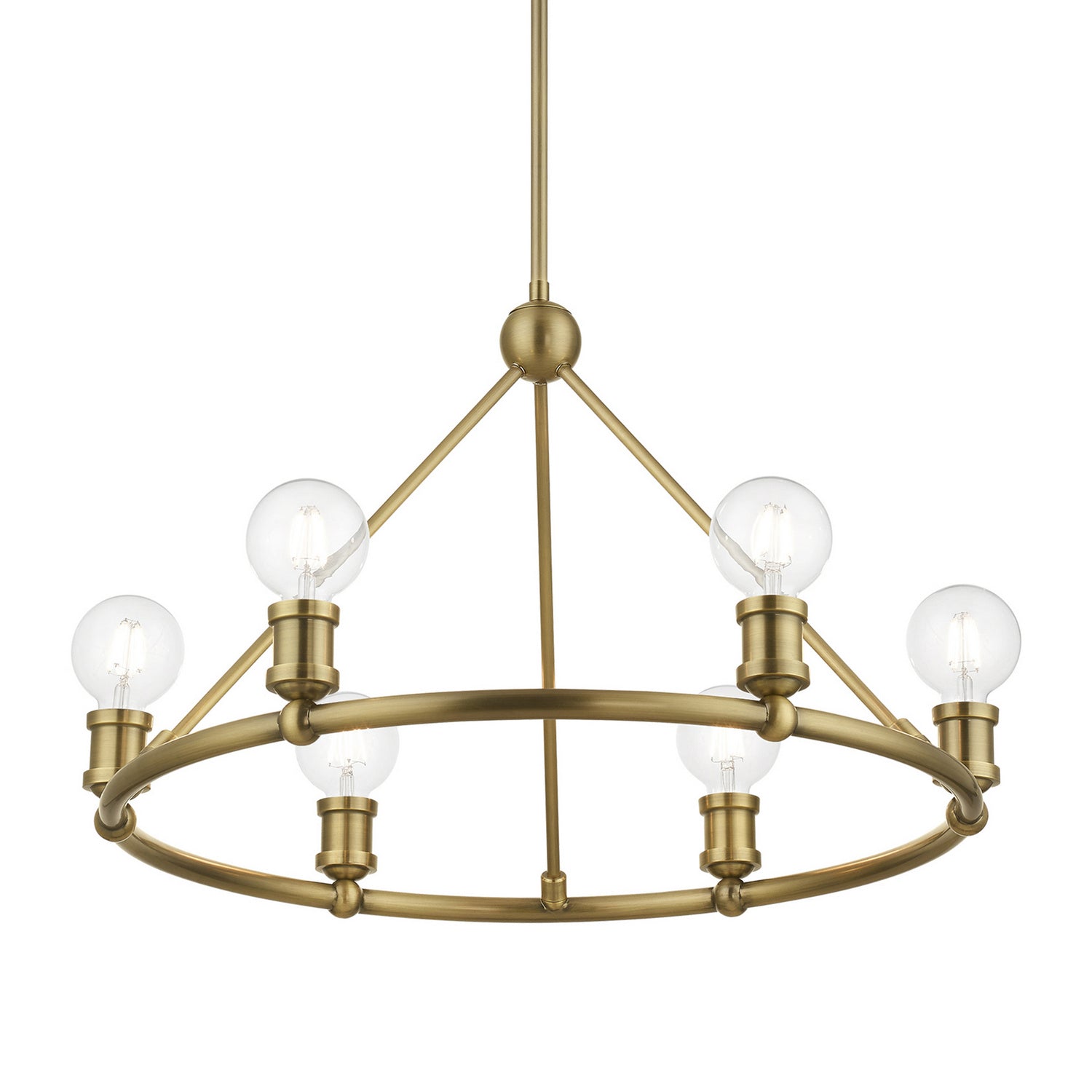 Livex Lighting - 47166-01 - Six Light Chandelier - Lansdale - Antique Brass