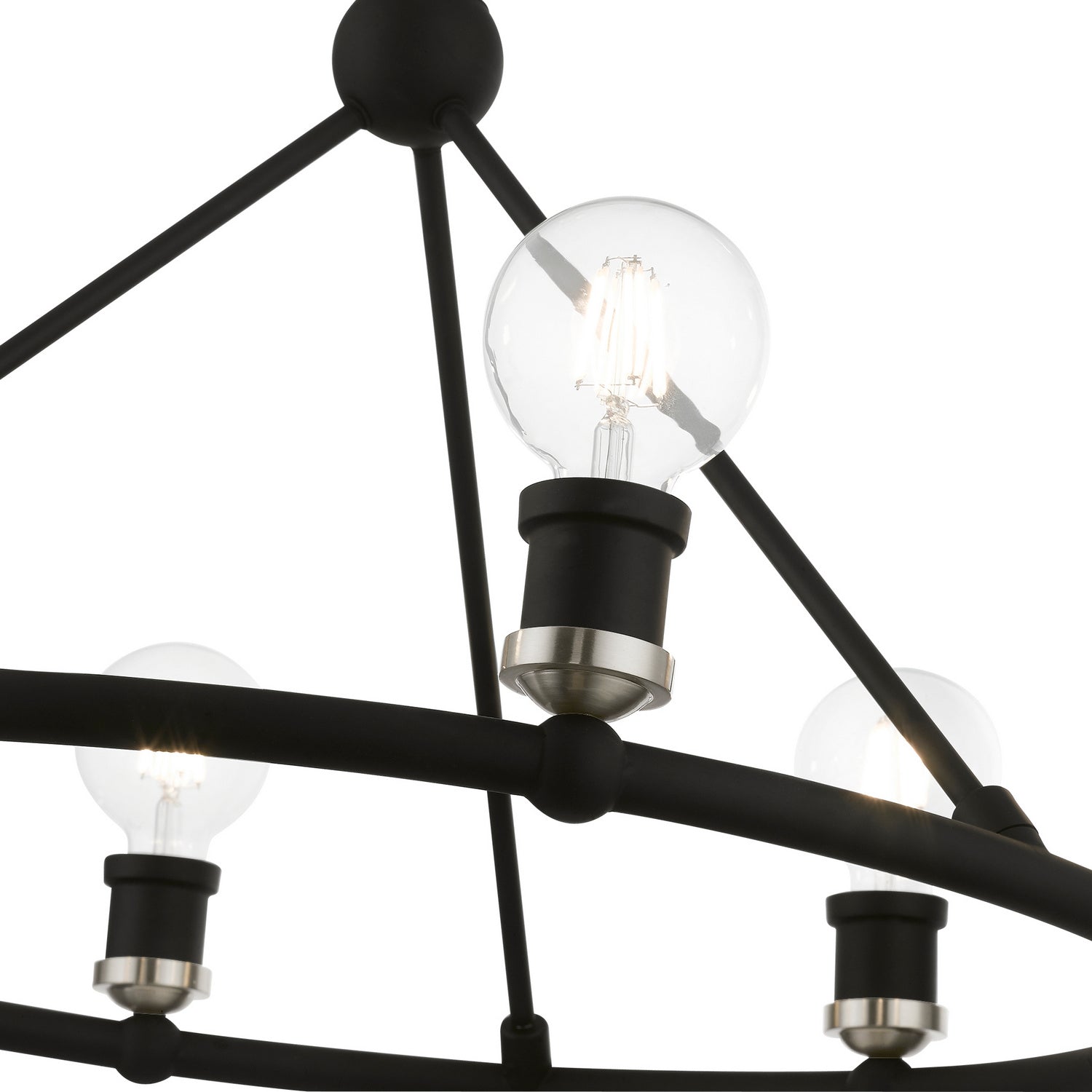 Livex Lighting - 47166-04 - Six Light Chandelier - Lansdale - Black w/Brushed Nickel