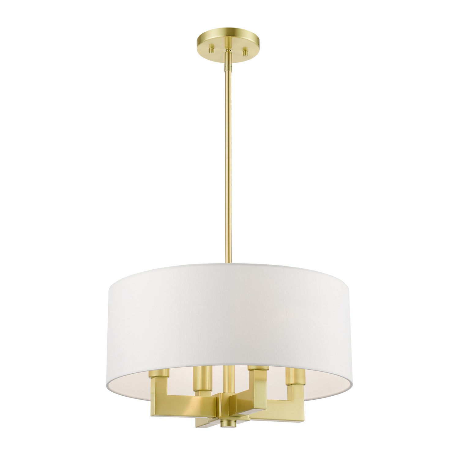 Livex Lighting - 48784-12 - Four Light Chandelier - Cresthaven - Satin Brass