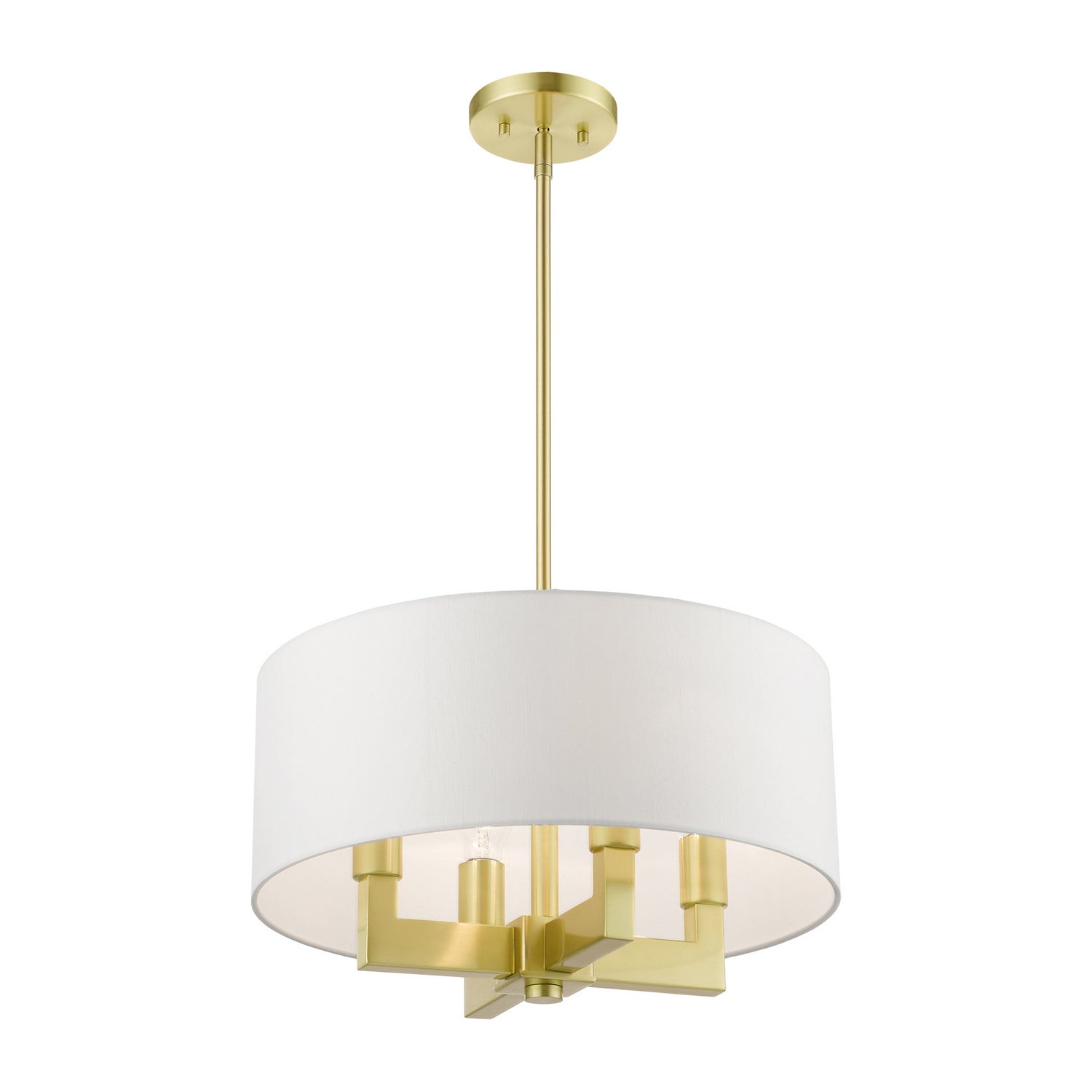 Livex Lighting - 48784-12 - Four Light Chandelier - Cresthaven - Satin Brass