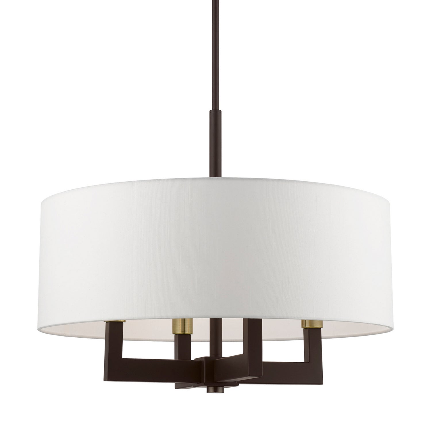 Livex Lighting - 48786-07 - Four Light Chandelier - Cresthaven - Bronze w/Antique Brass