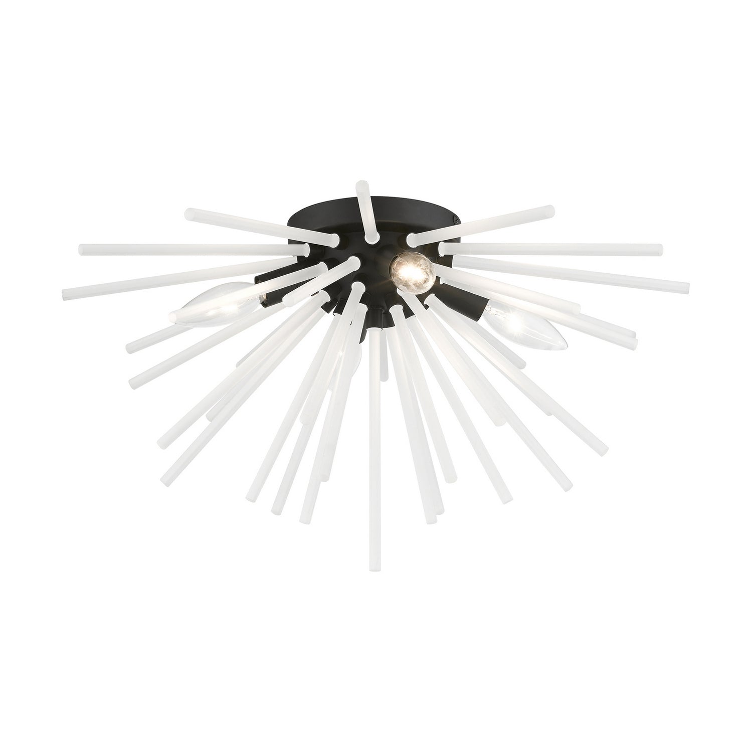 Livex Lighting - 48820-04 - Four Light Flush Mount - Uptown - Black