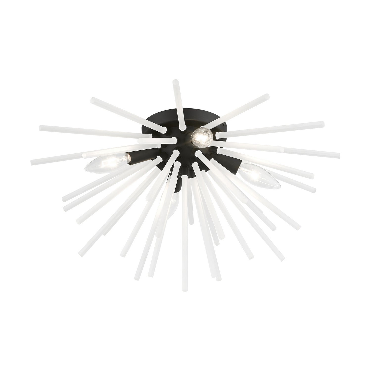 Livex Lighting - 48820-04 - Four Light Flush Mount - Uptown - Black
