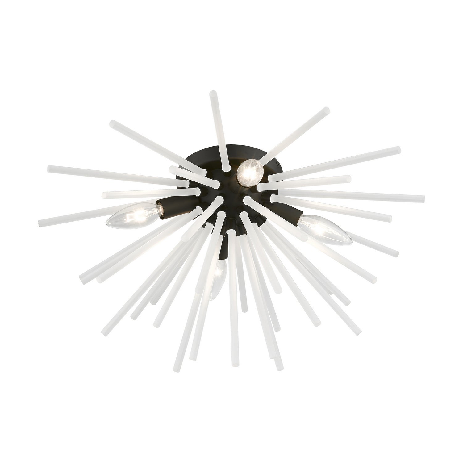 Livex Lighting - 48820-04 - Four Light Flush Mount - Uptown - Black