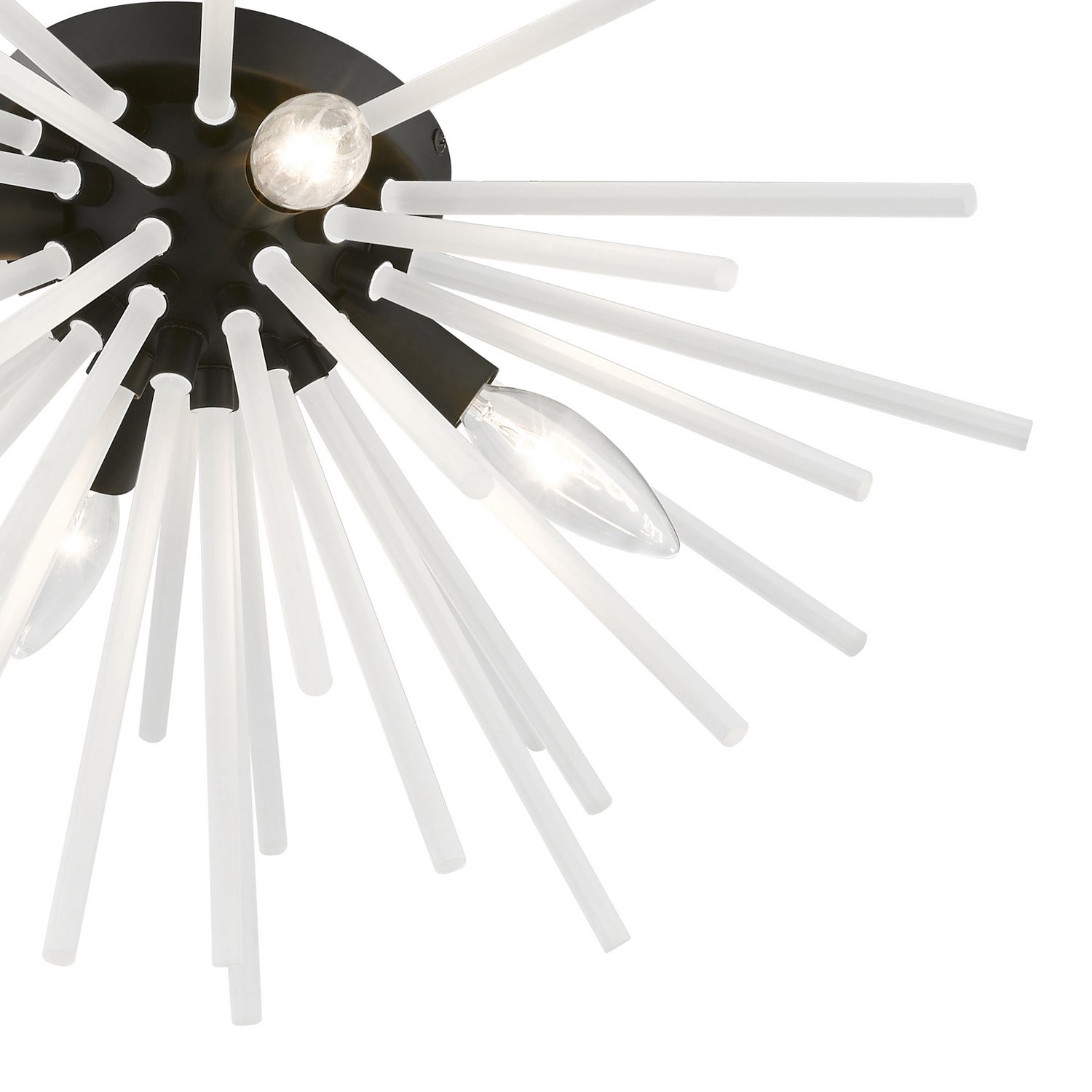 Livex Lighting - 48820-04 - Four Light Flush Mount - Uptown - Black