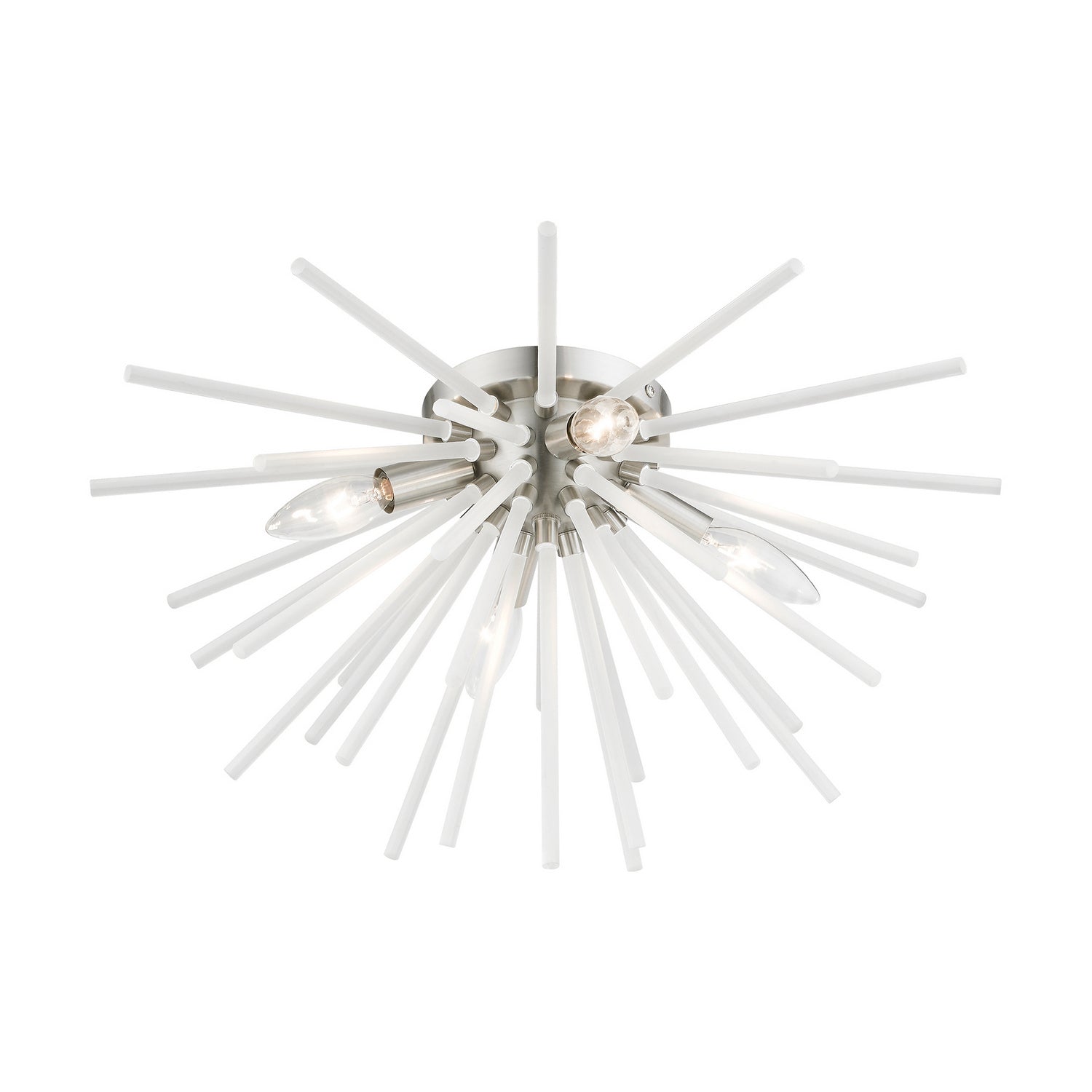 Livex Lighting - 48820-91 - Four Light Flush Mount - Uptown - Brushed Nickel