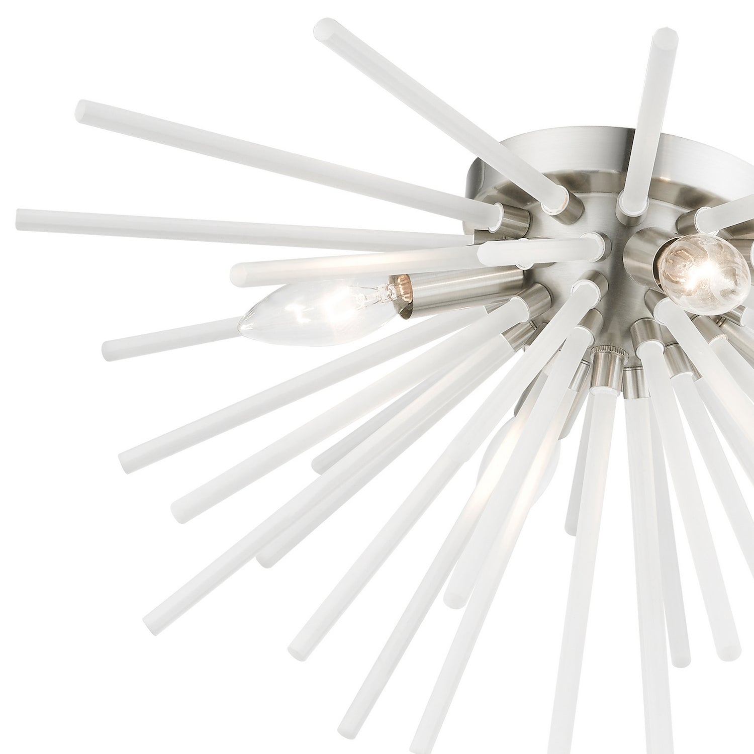 Livex Lighting - 48820-91 - Four Light Flush Mount - Uptown - Brushed Nickel