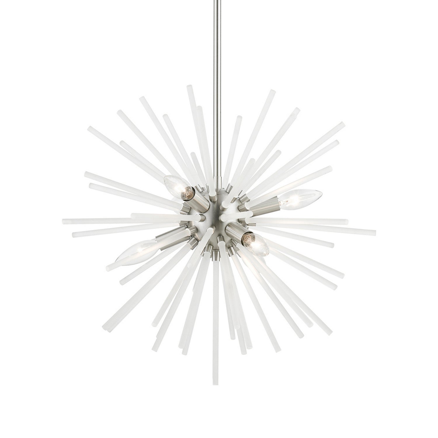 Livex Lighting - 48824-91 - Six Light Chandelier - Uptown - Brushed Nickel