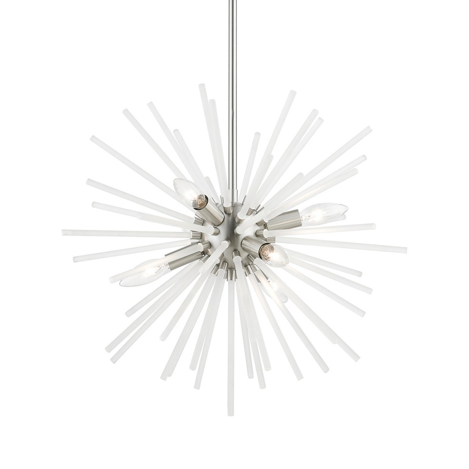Livex Lighting - 48824-91 - Six Light Chandelier - Uptown - Brushed Nickel