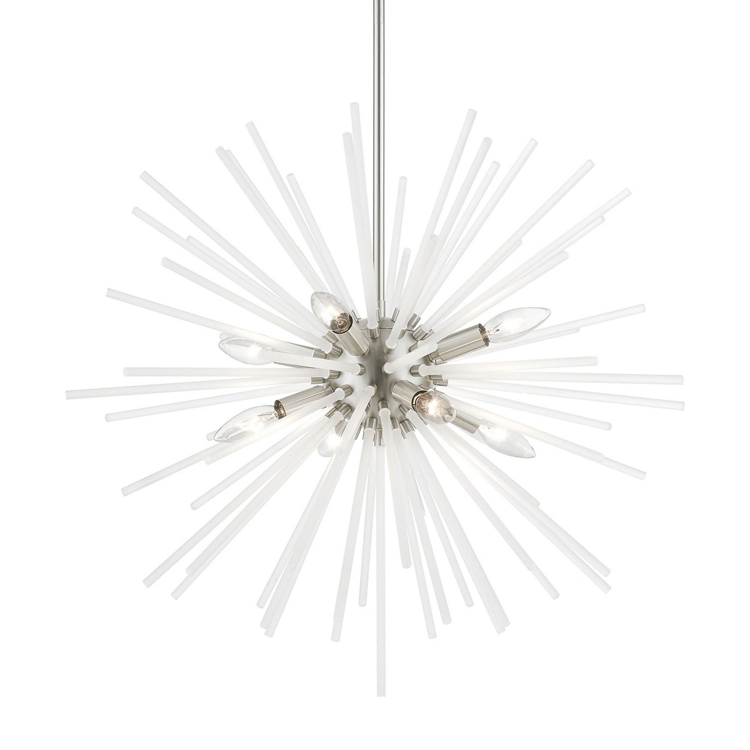 Livex Lighting - 48826-91 - Eight Light Chandelier - Uptown - Brushed Nickel