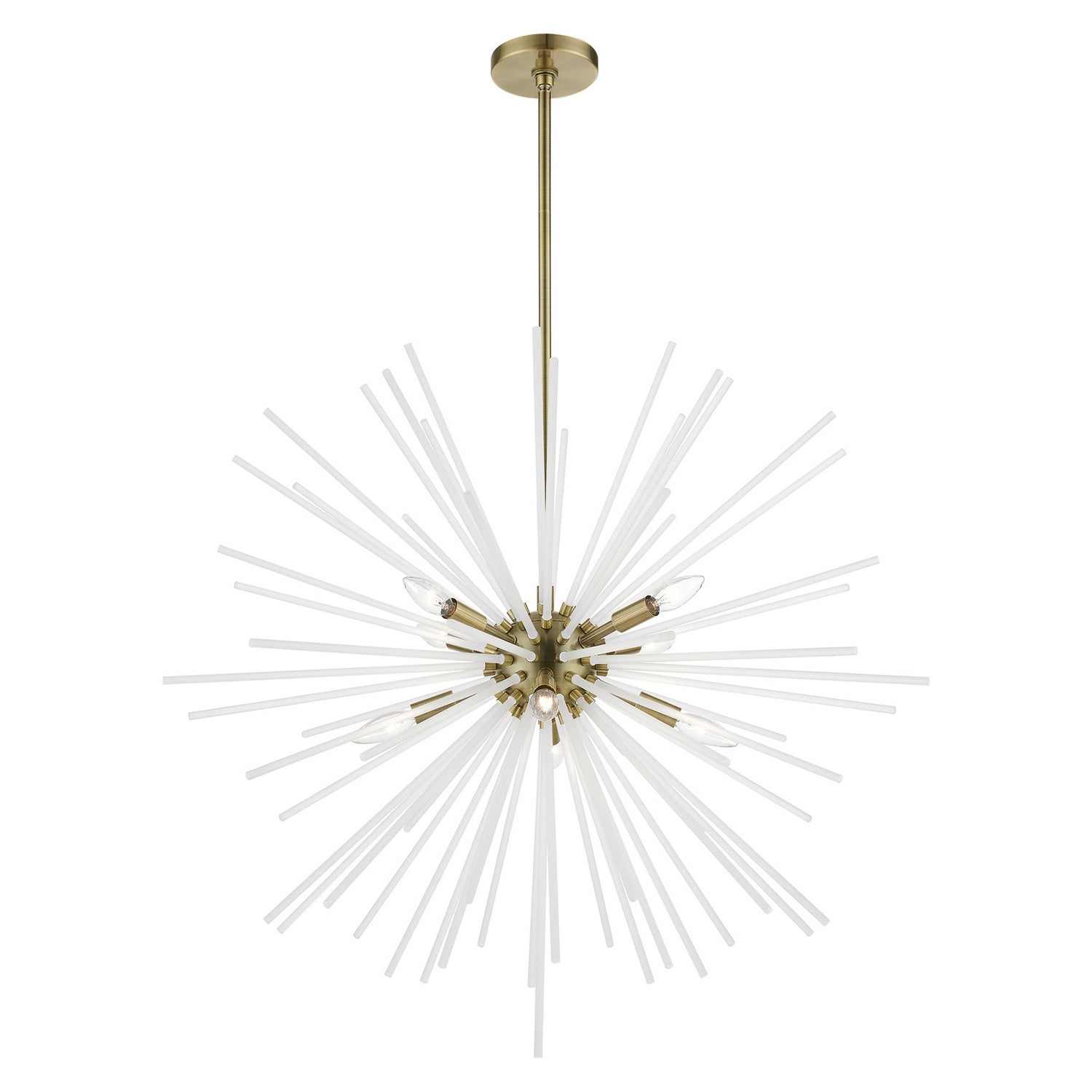 Livex Lighting - 48828-01 - Eight Light Foyer Chandelier - Uptown - Antique Brass