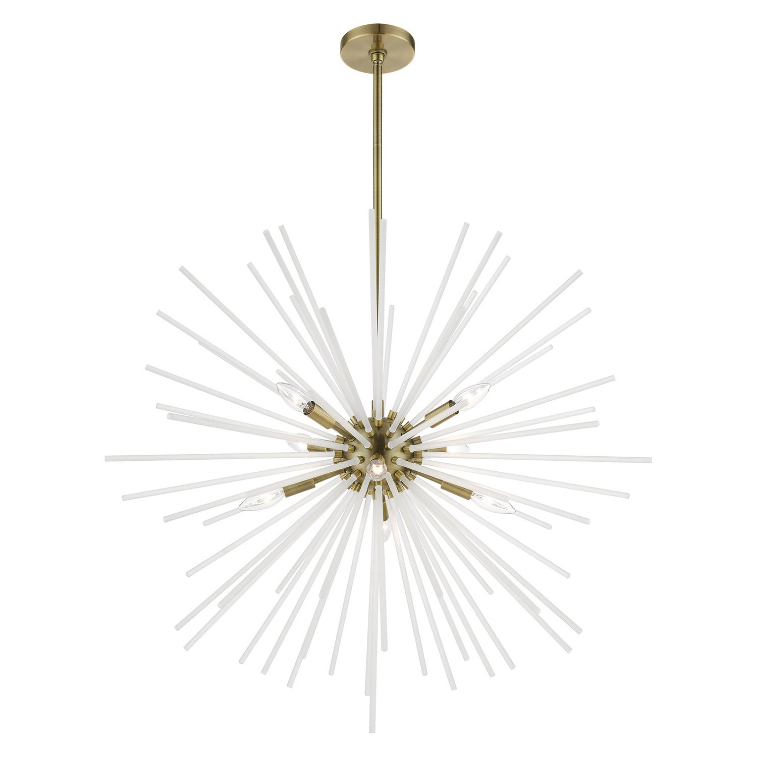 Livex Lighting - 48828-01 - Eight Light Foyer Chandelier - Uptown - Antique Brass