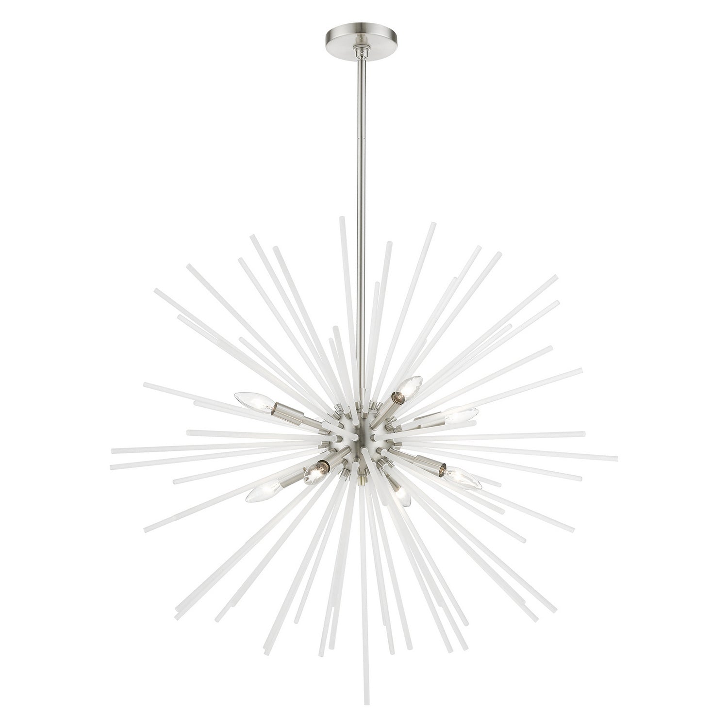 Livex Lighting - 48828-91 - Eight Light Foyer Chandelier - Uptown - Brushed Nickel
