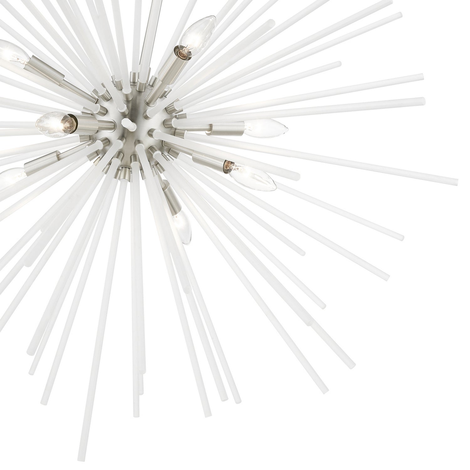 Livex Lighting - 48828-91 - Eight Light Foyer Chandelier - Uptown - Brushed Nickel