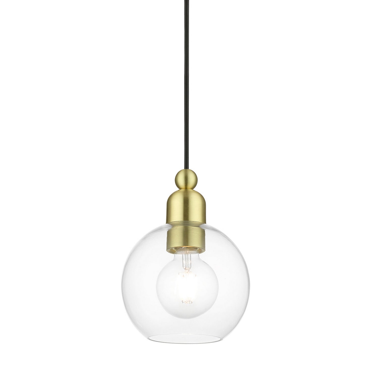 Livex Lighting - 48971-12 - One Light Mini Pendant - Downtown - Satin Brass
