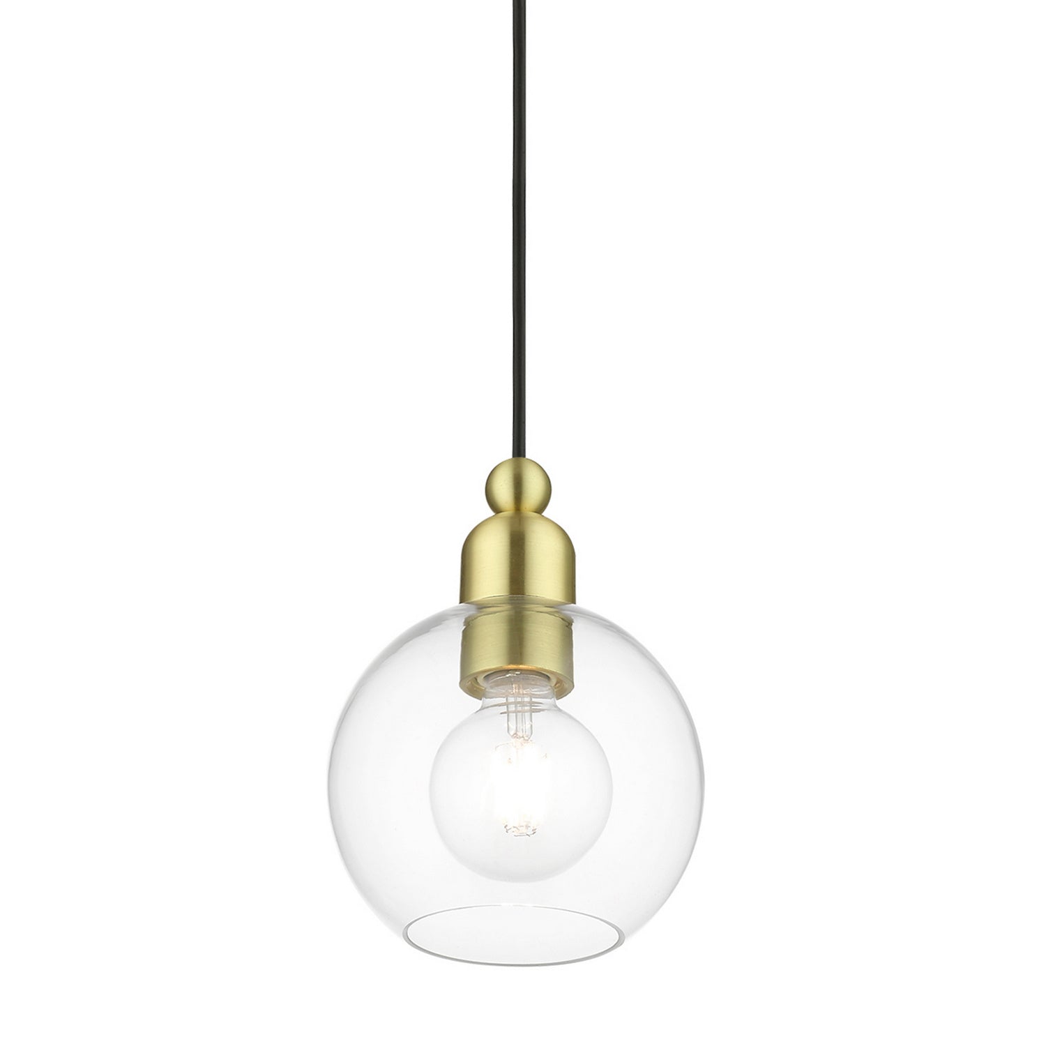 Livex Lighting - 48971-12 - One Light Mini Pendant - Downtown - Satin Brass