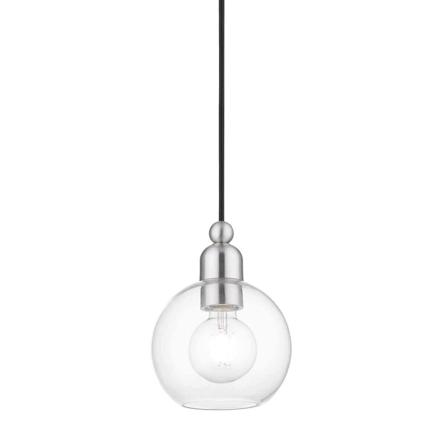 Livex Lighting - 48971-91 - One Light Mini Pendant - Downtown - Brushed Nickel