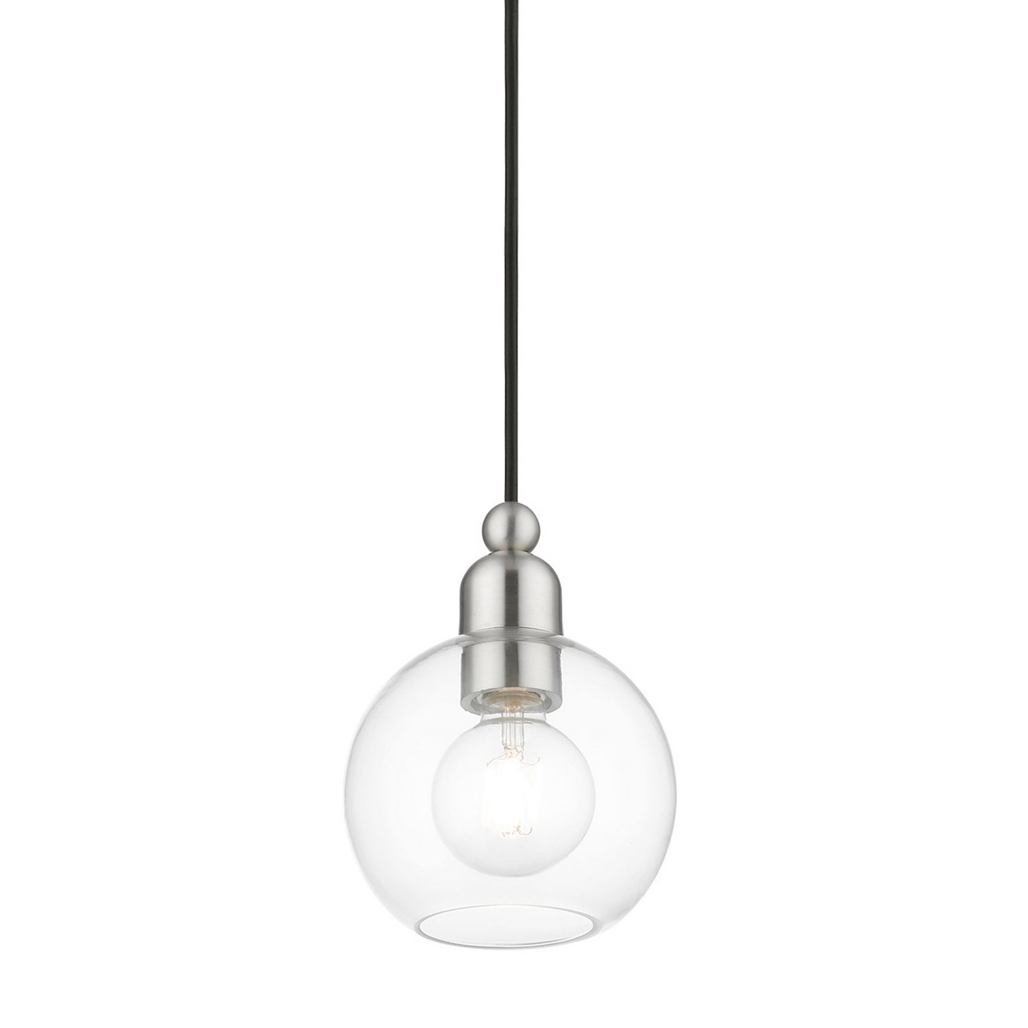 Livex Lighting - 48971-91 - One Light Mini Pendant - Downtown - Brushed Nickel