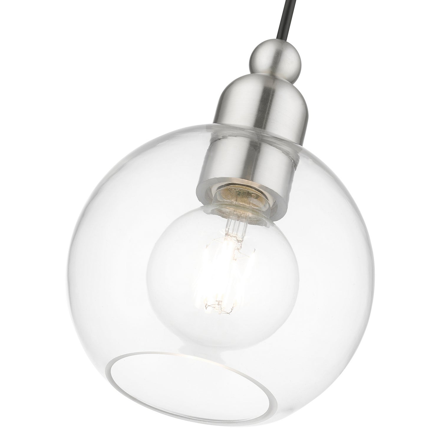 Livex Lighting - 48971-91 - One Light Mini Pendant - Downtown - Brushed Nickel