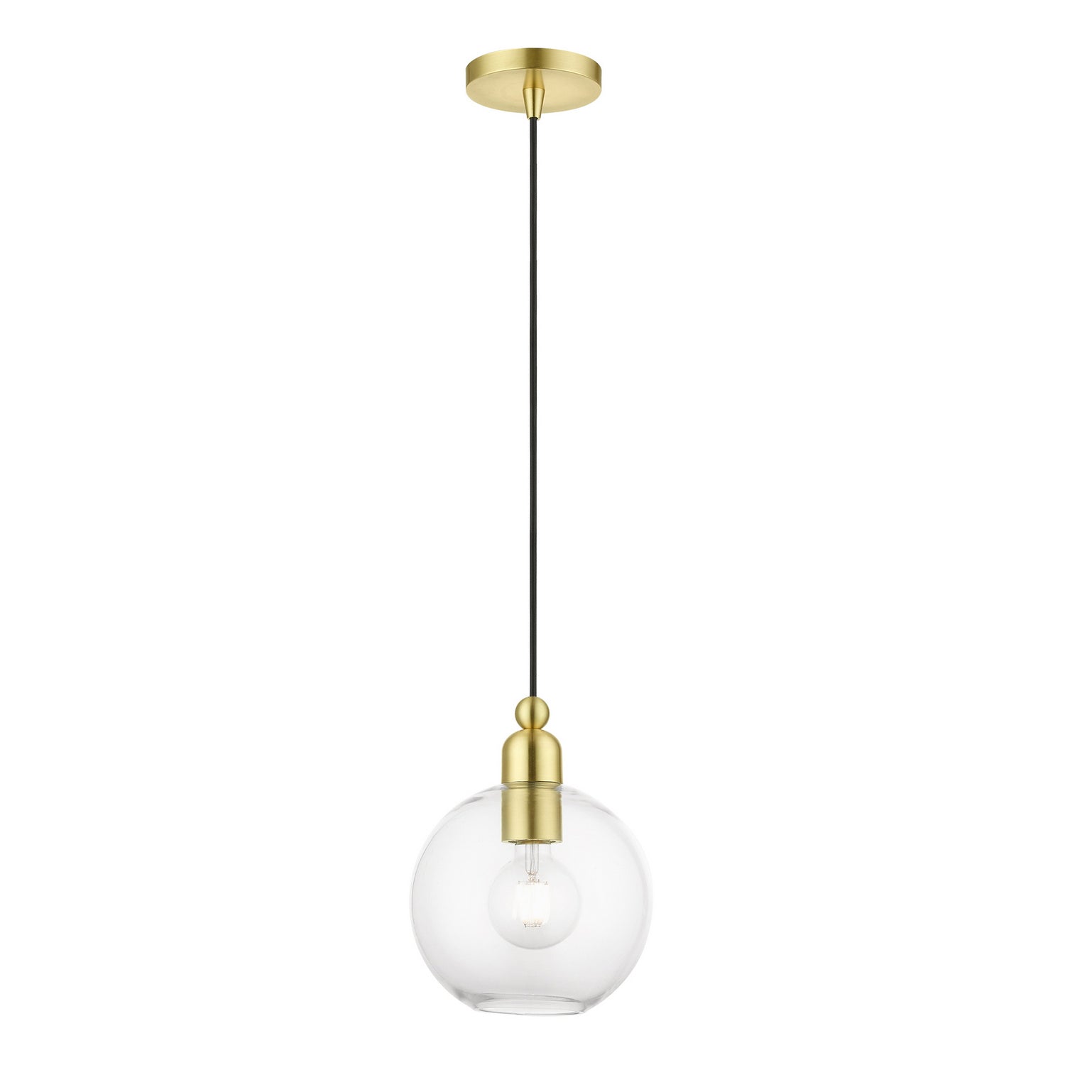 Livex Lighting - 48972-12 - One Light Pendant - Downtown - Satin Brass