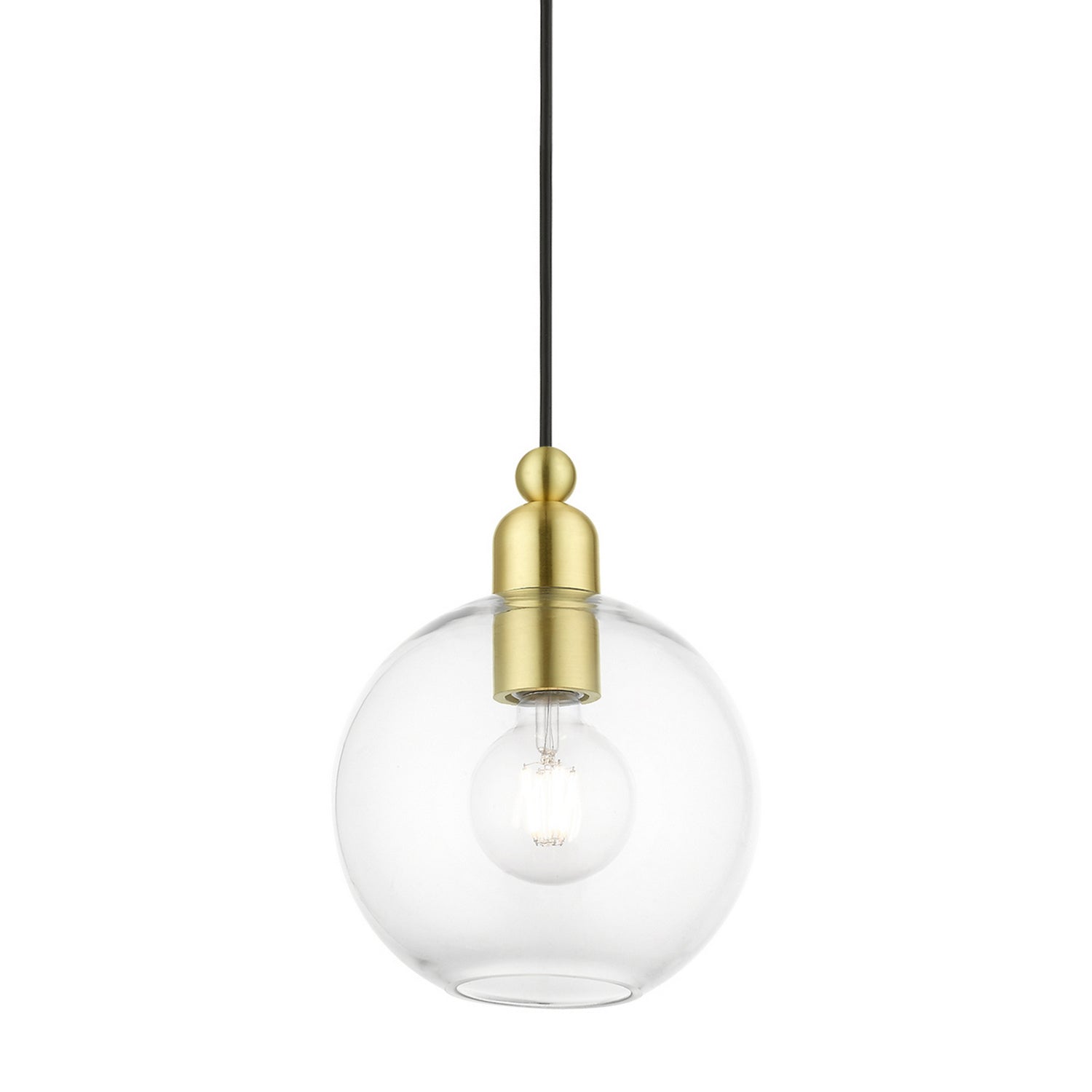 Livex Lighting - 48972-12 - One Light Pendant - Downtown - Satin Brass
