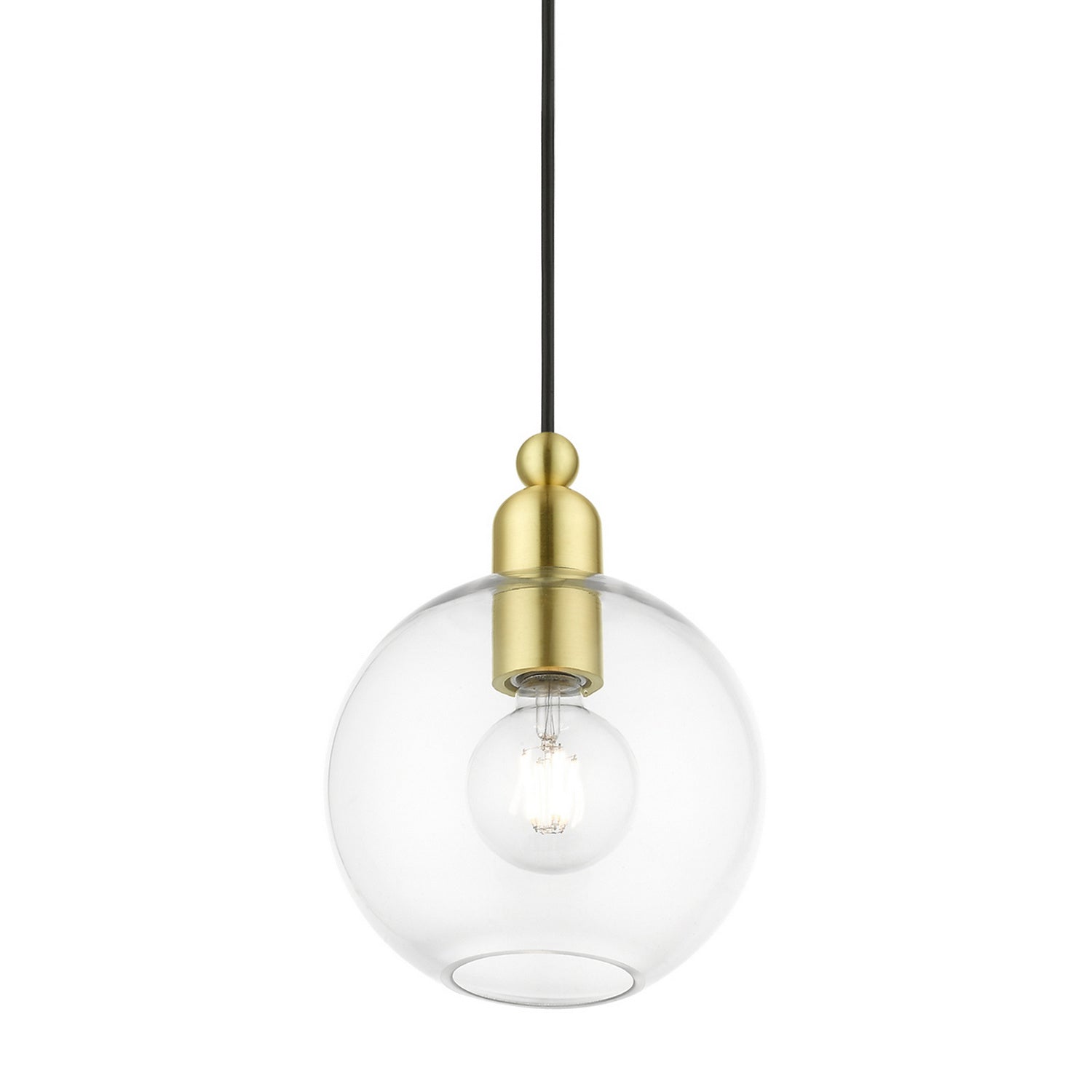 Livex Lighting - 48972-12 - One Light Pendant - Downtown - Satin Brass