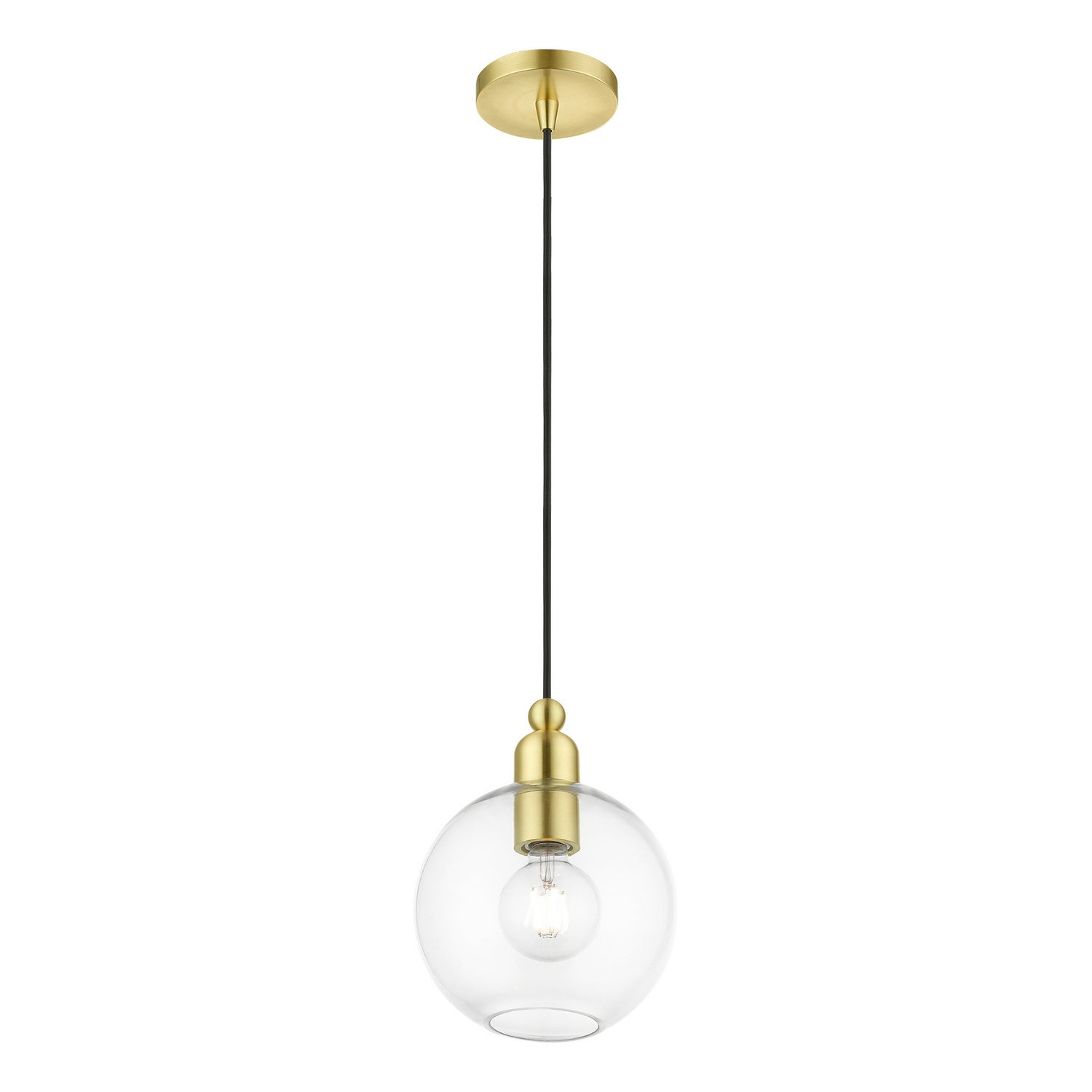 Livex Lighting - 48972-12 - One Light Pendant - Downtown - Satin Brass
