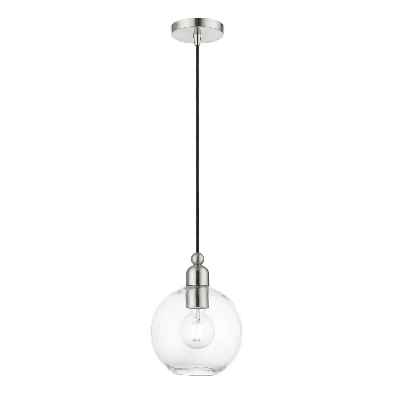 Livex Lighting - 48972-91 - One Light Pendant - Downtown - Brushed Nickel